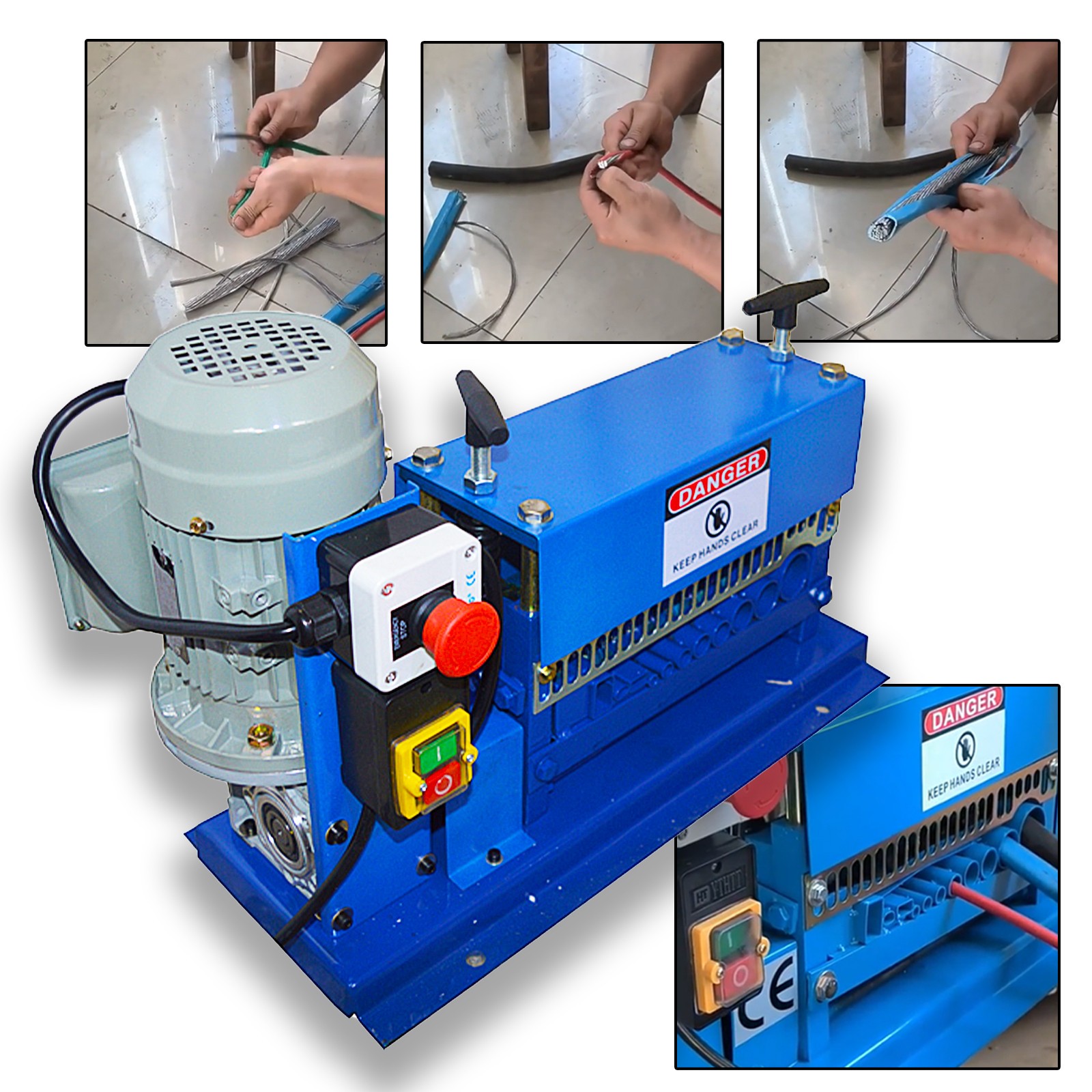 Heavy Duty Scrap Wire Stripping Machine Aluminum Cable Peeler for Recycling