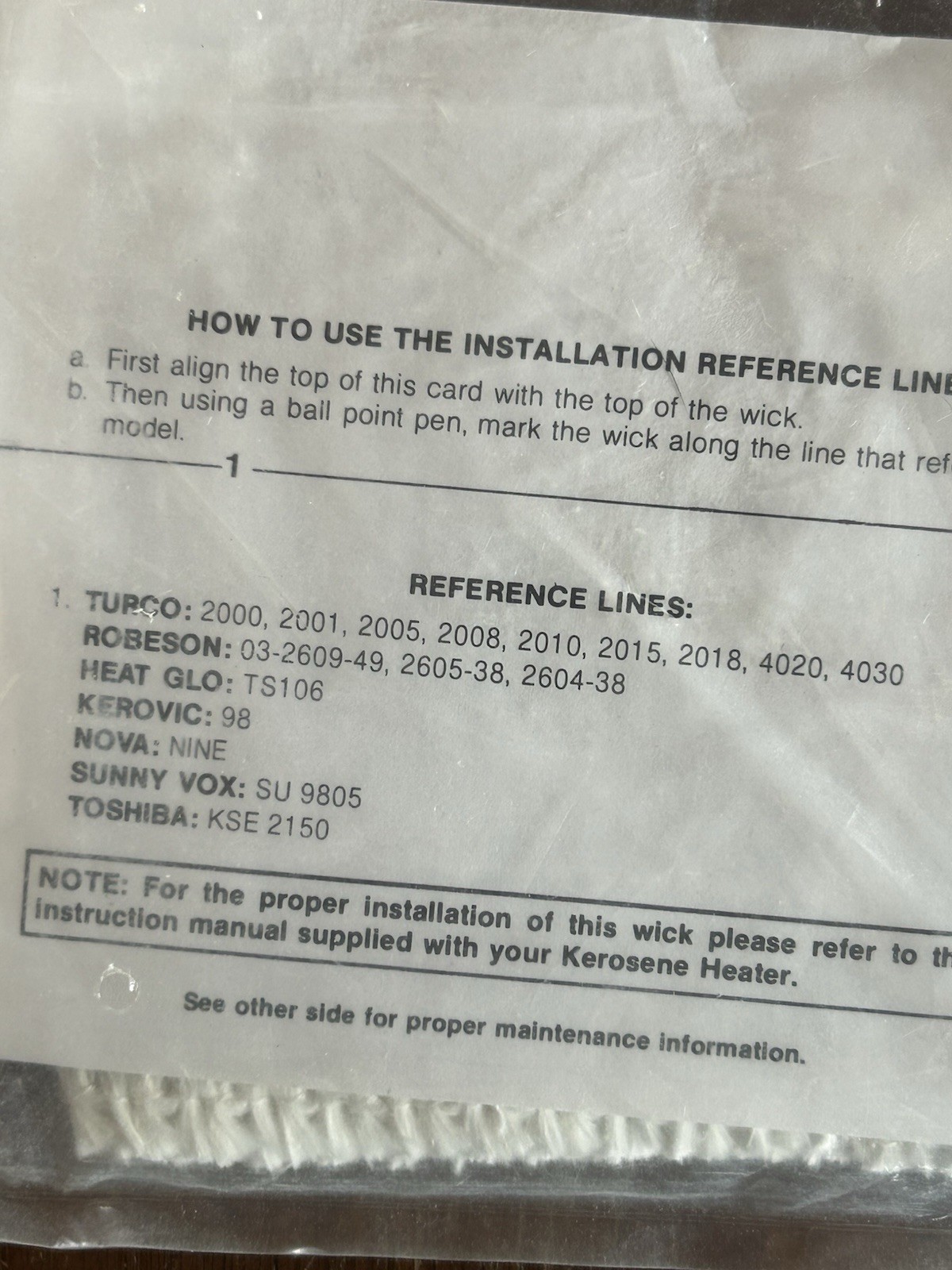 4 Wicks For Kerosene Heater DH -83