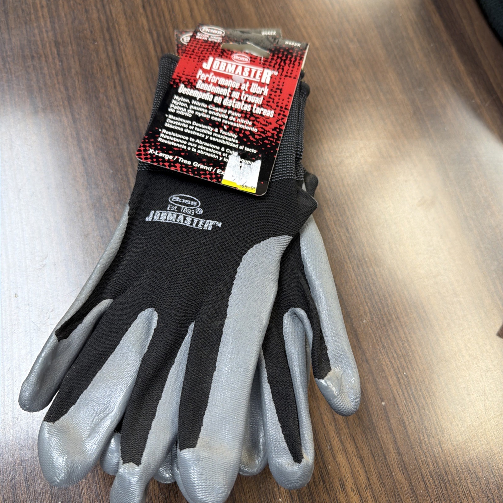 Lot of 2 Boss Jobmaster 8442X Performance At Work Gloves XL