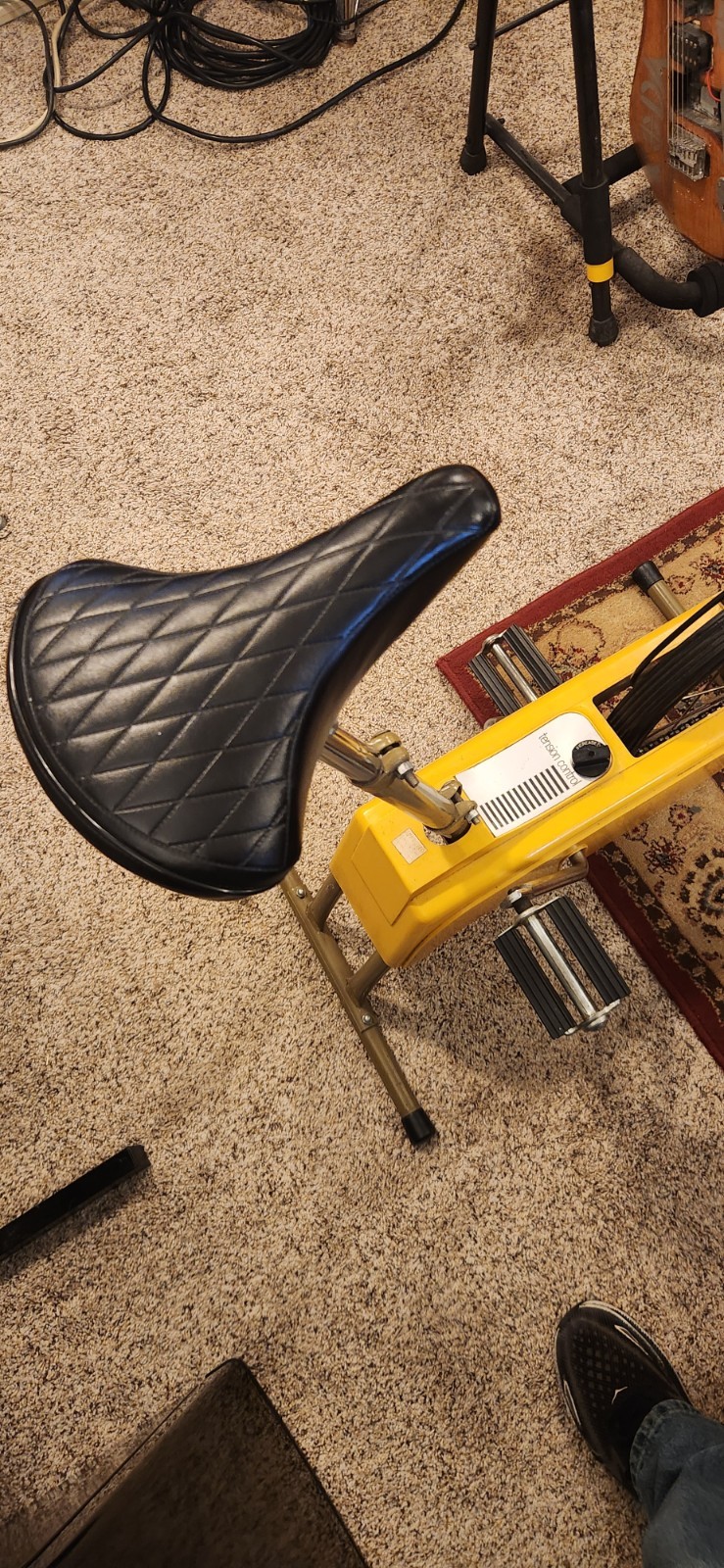 Vintage Sears Exercise Bike Yellow
