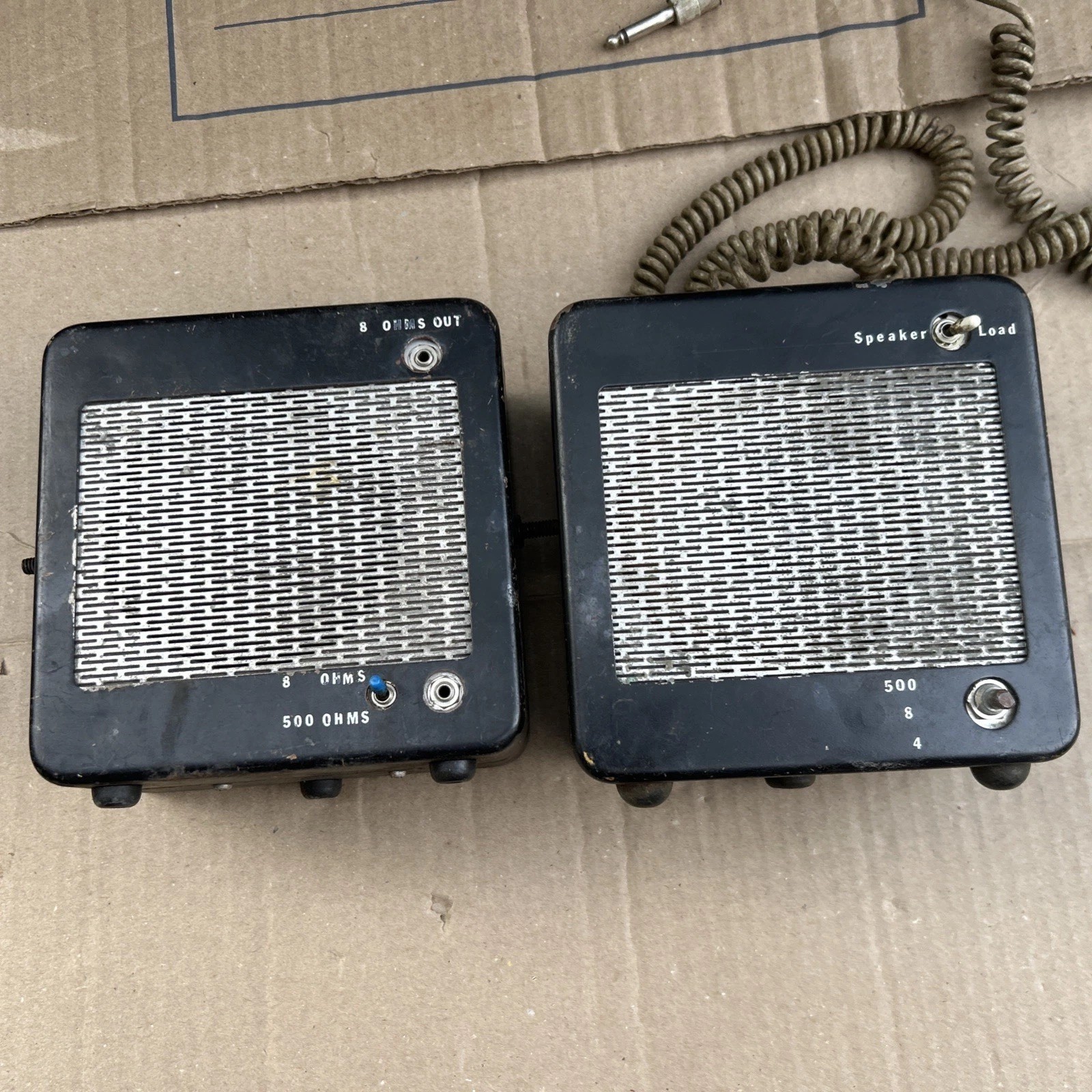 2  Vintage External Speaker Ham CB Police Radio FREE SHIP USA
