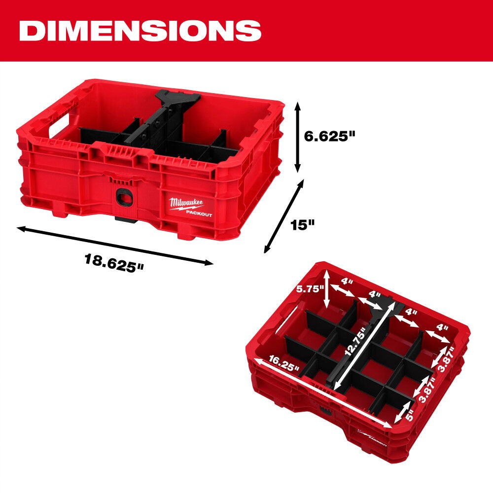 Milwaukee Packout Low-Profile Crate