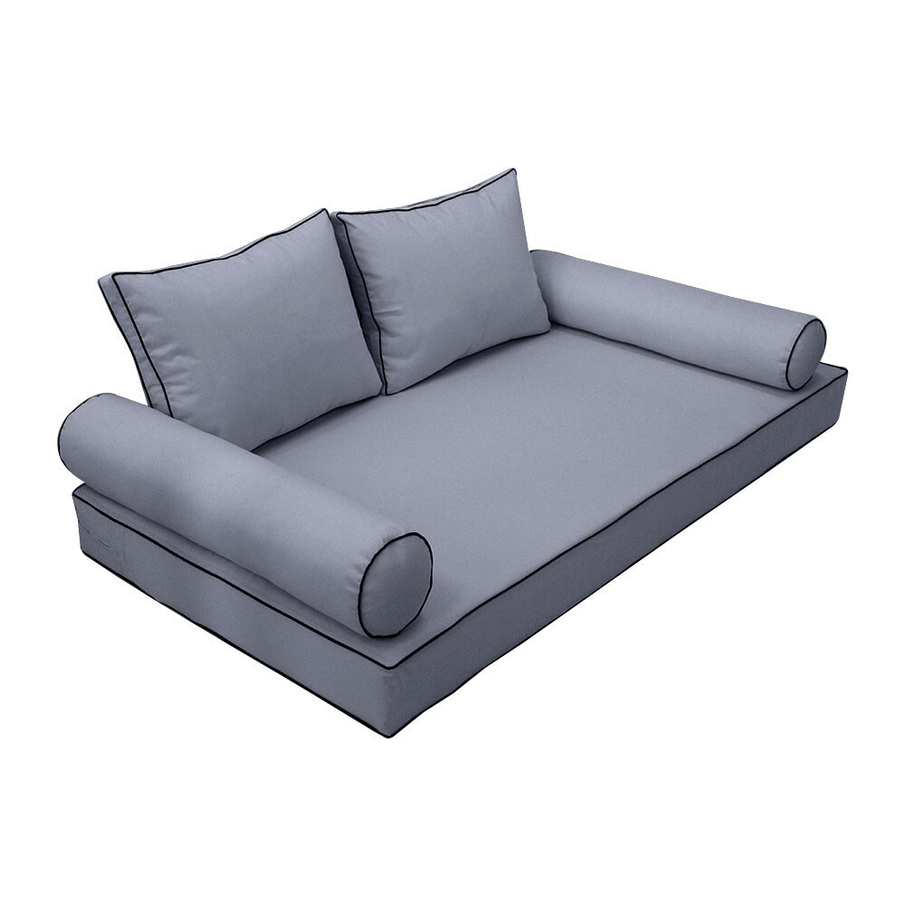 COVER ONLY-Style1 Daybed Mattress Bolster Back Covers Contrast Trim TwinXL-AD001