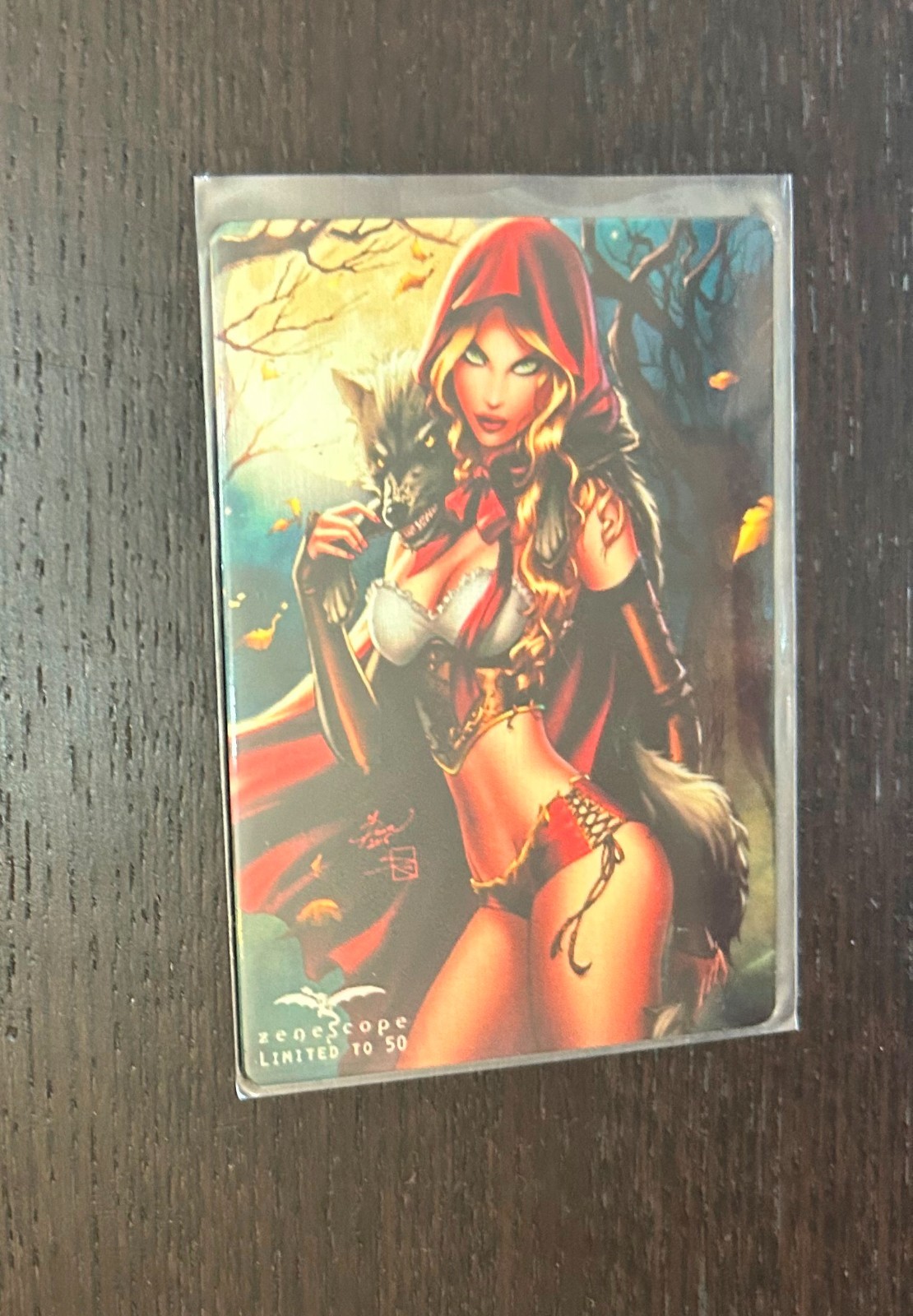 ZENESCOPE METALLIC CARD (146) -- Red Riding Hood -- Bad Girl Metal Card Ltd 50