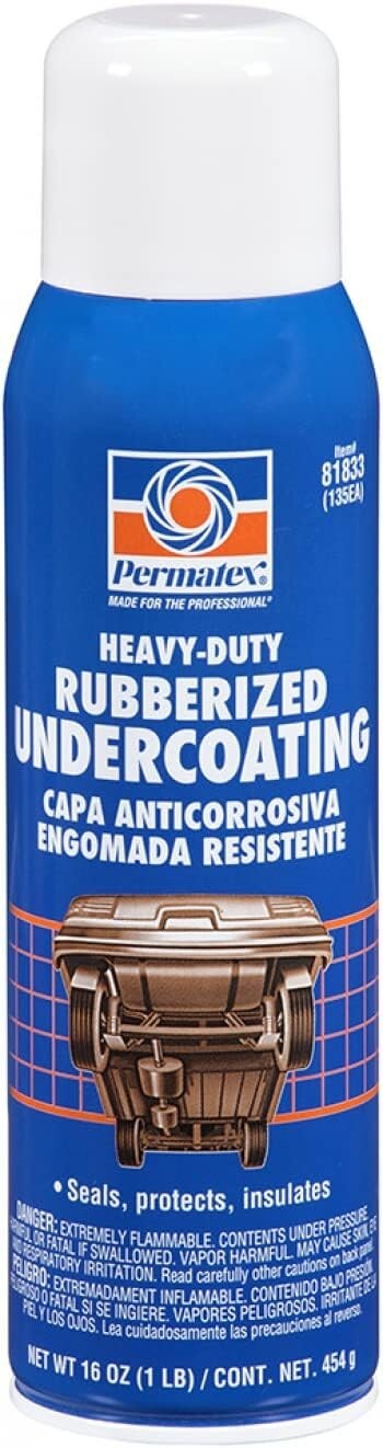 Permatex 81833 Heavy Duty Rubberized Undercoating, 16 Oz. Net Aerosol Can