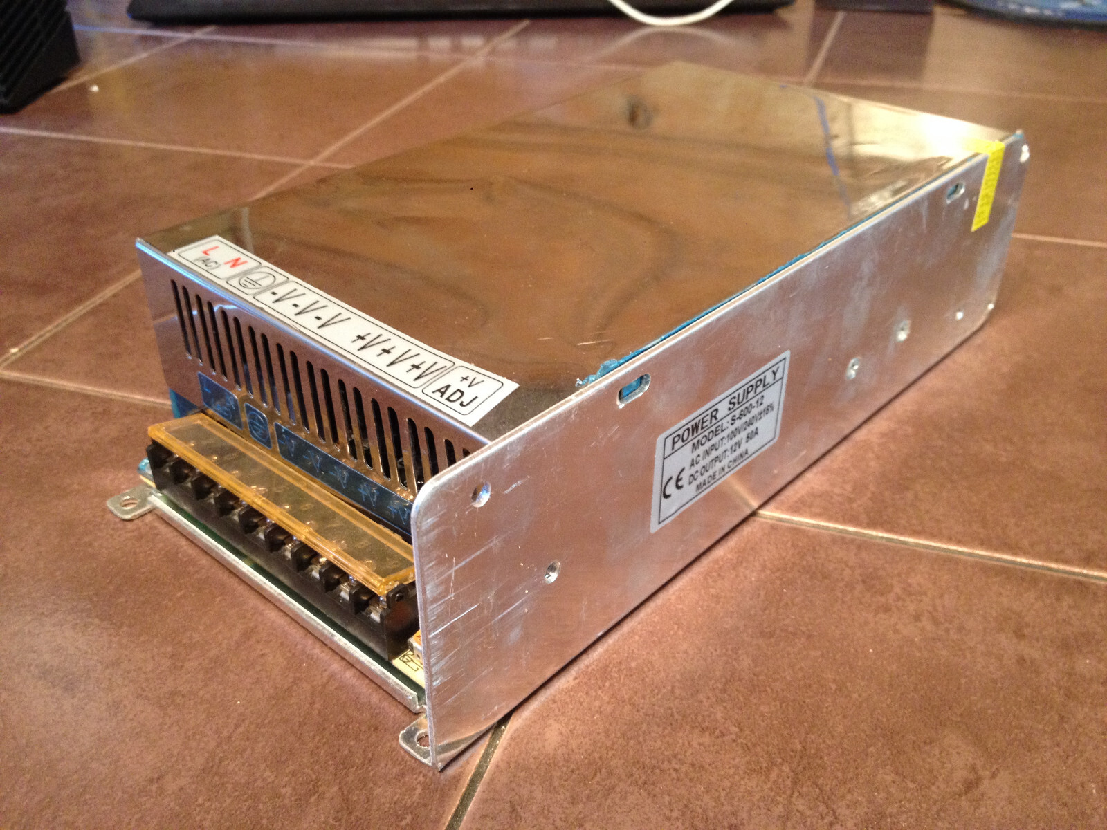 MEAN WELL S-600-12 Power Supply,  12V, 50A
