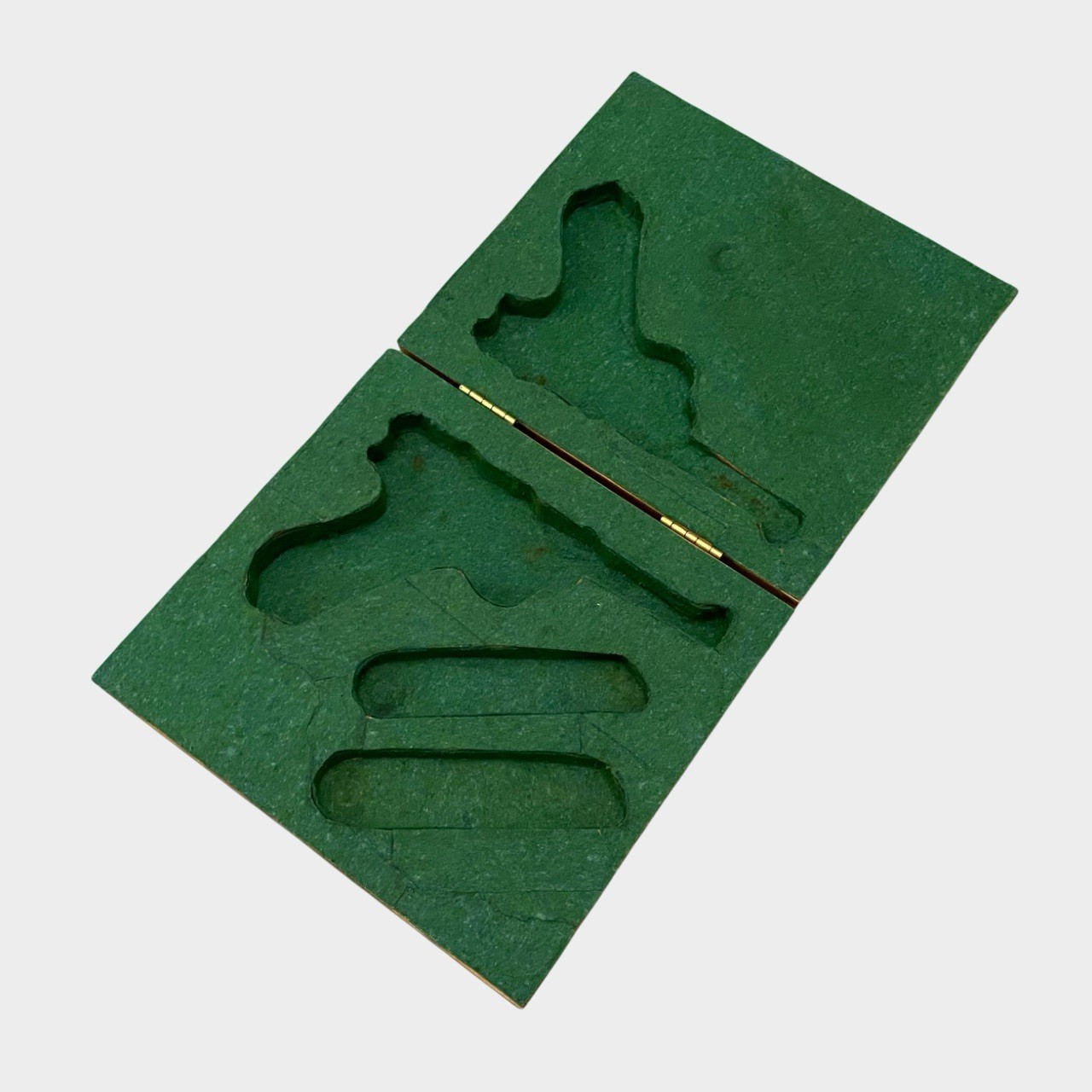 Vintage Luger P08 Wooden Presentation Case Green Fitted Gun Display Box