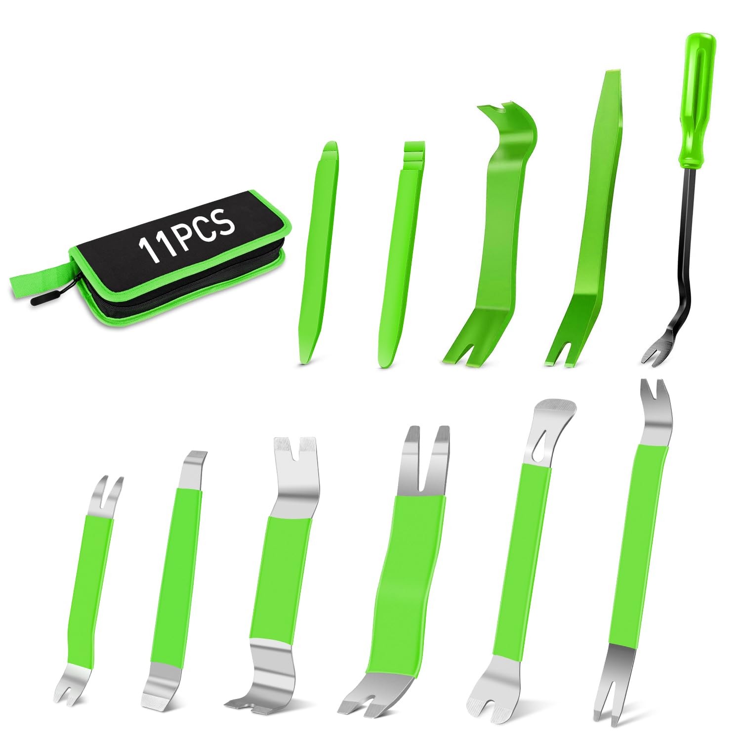 11Piece Trim Removal Tool Kit for Auto Fasteners & Dashboard Repair
