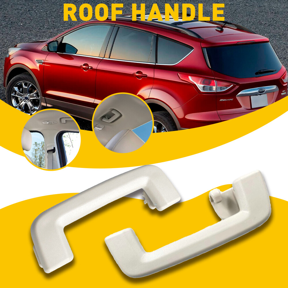 2PCS CAR ROOF PULL HANDLE GRAB BEIGE FRONT REAR FITS FOR FORD ESCAPE 2013-2019
