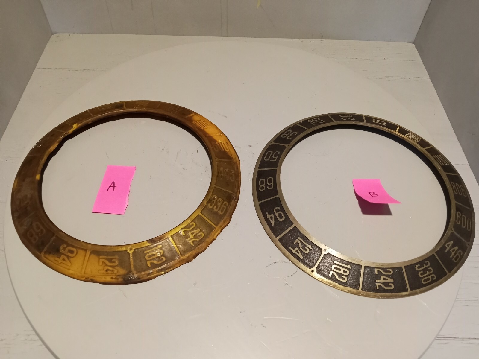 Vintage Milling Machine Speed Dial, ID 8-11/16", OD 11-3/4" , 15-1500RPM, 44373