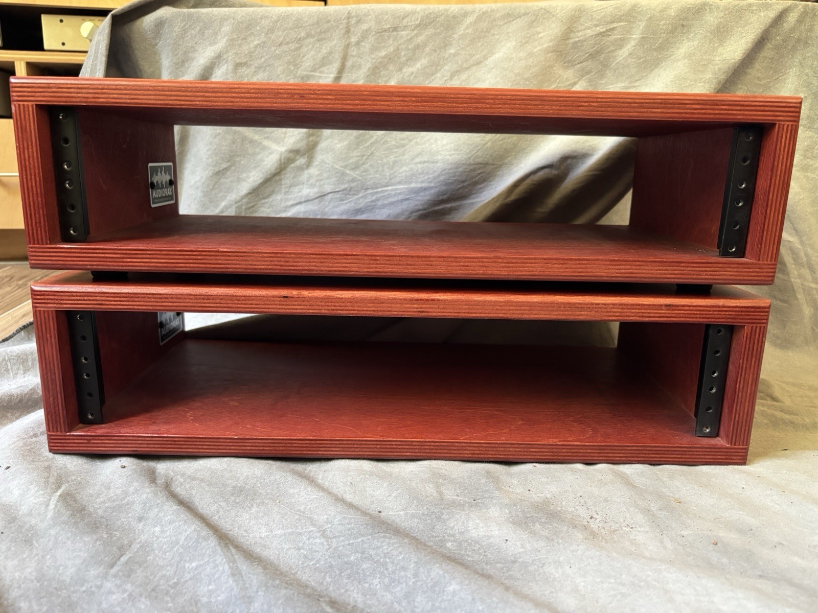Audiorax Economy Series 2U Studio Equipment 19” Audio Rack Mount Vintage Cherry