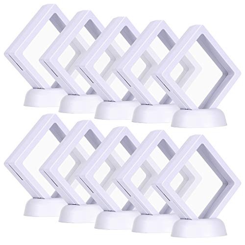 Skelang 10-Pack 3D Floating Display Case Display Box Coins Display Stand