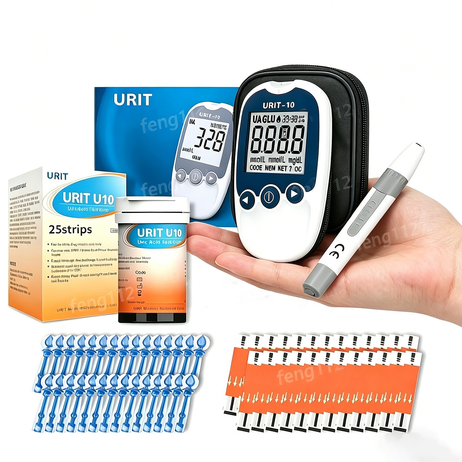 URIT-10 uric acid test kit Uric Tester 25pcs Test Strips 25 Second Fast Result