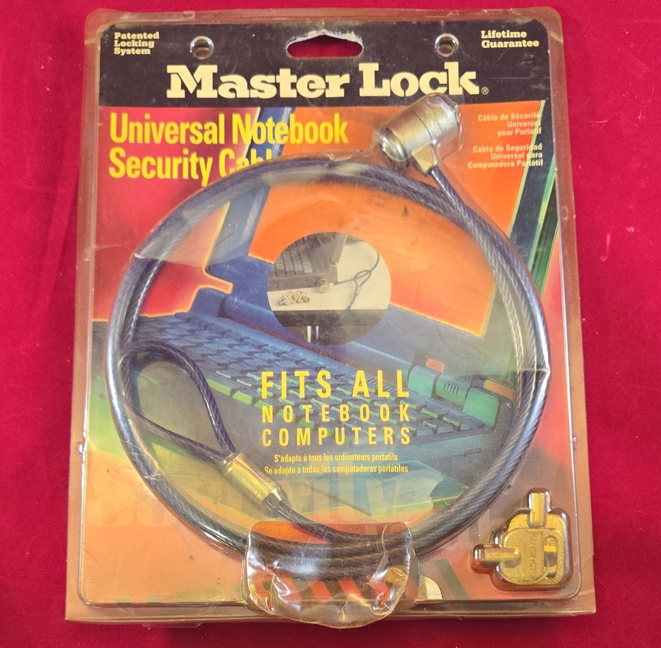 Master Lock 64030 Universal Notebook/Laptop Security Locking Cable w/ Keys