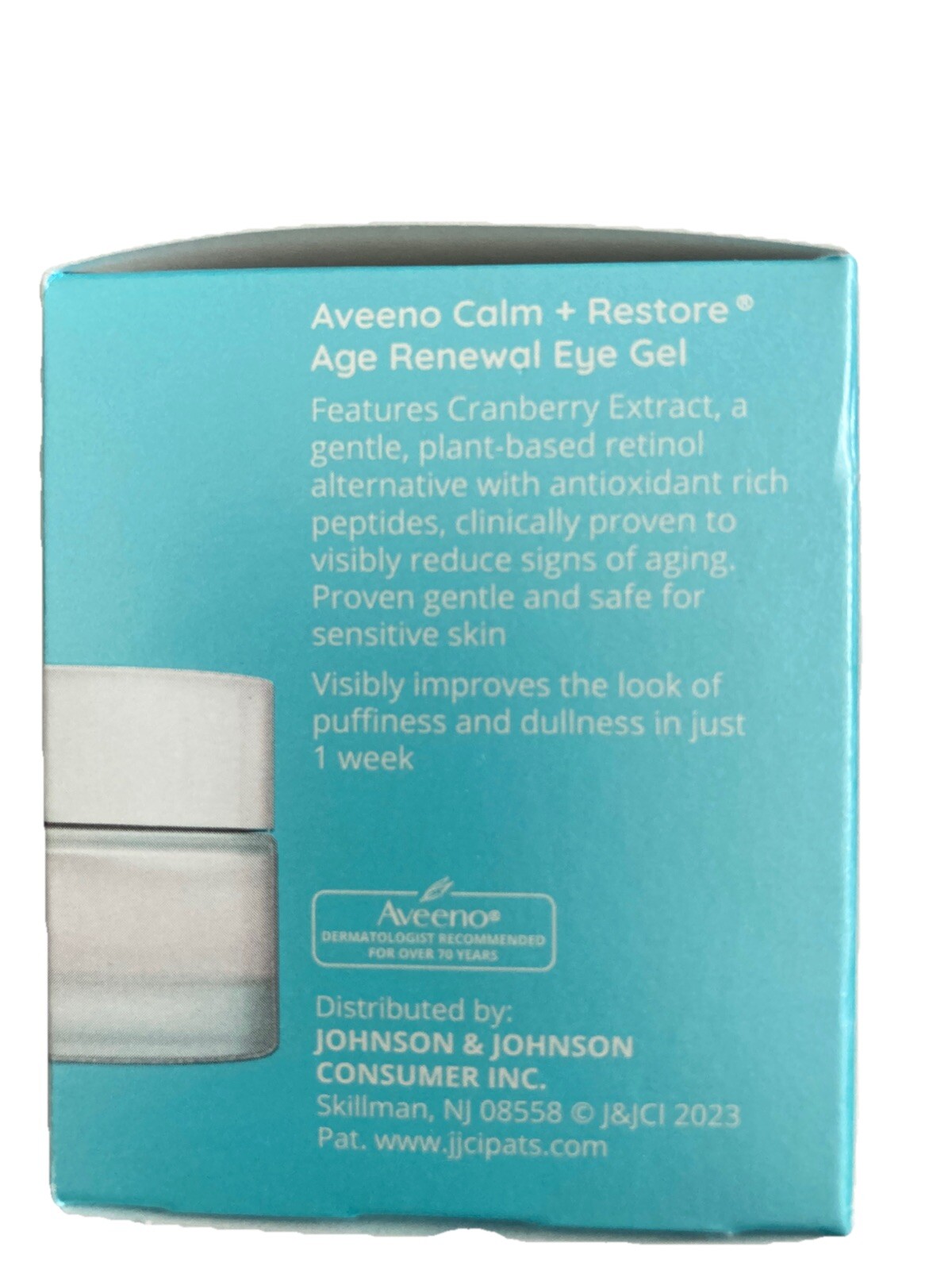 Aveeno Calm & Restore Age Renewal Under Eye Gel Fragrance Free 0.5oz