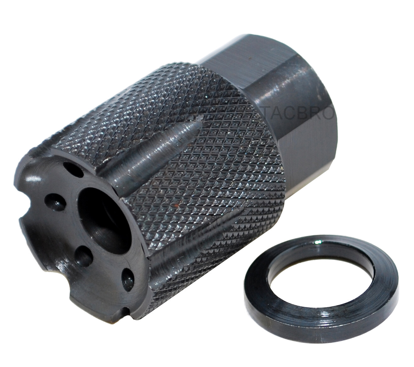 New All Steel Short Compact Muzzle Brake 14x1LH Thread Pitch