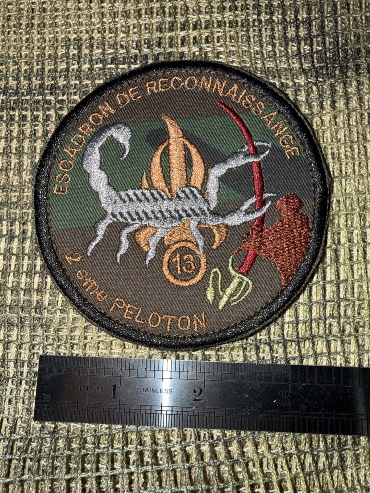 French Army Commando Desert Zone 13th reconnaissance squadron patch 2 Eme