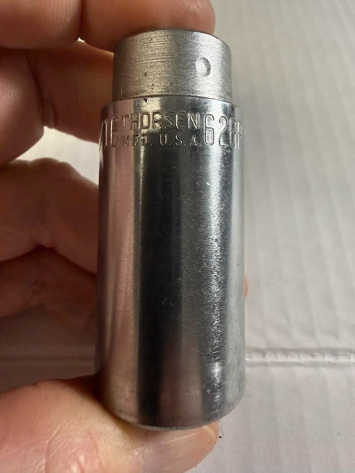 THORSEN 626R SPARK PLUG SOCKET 1/2" DR. 13/16" 6 PT