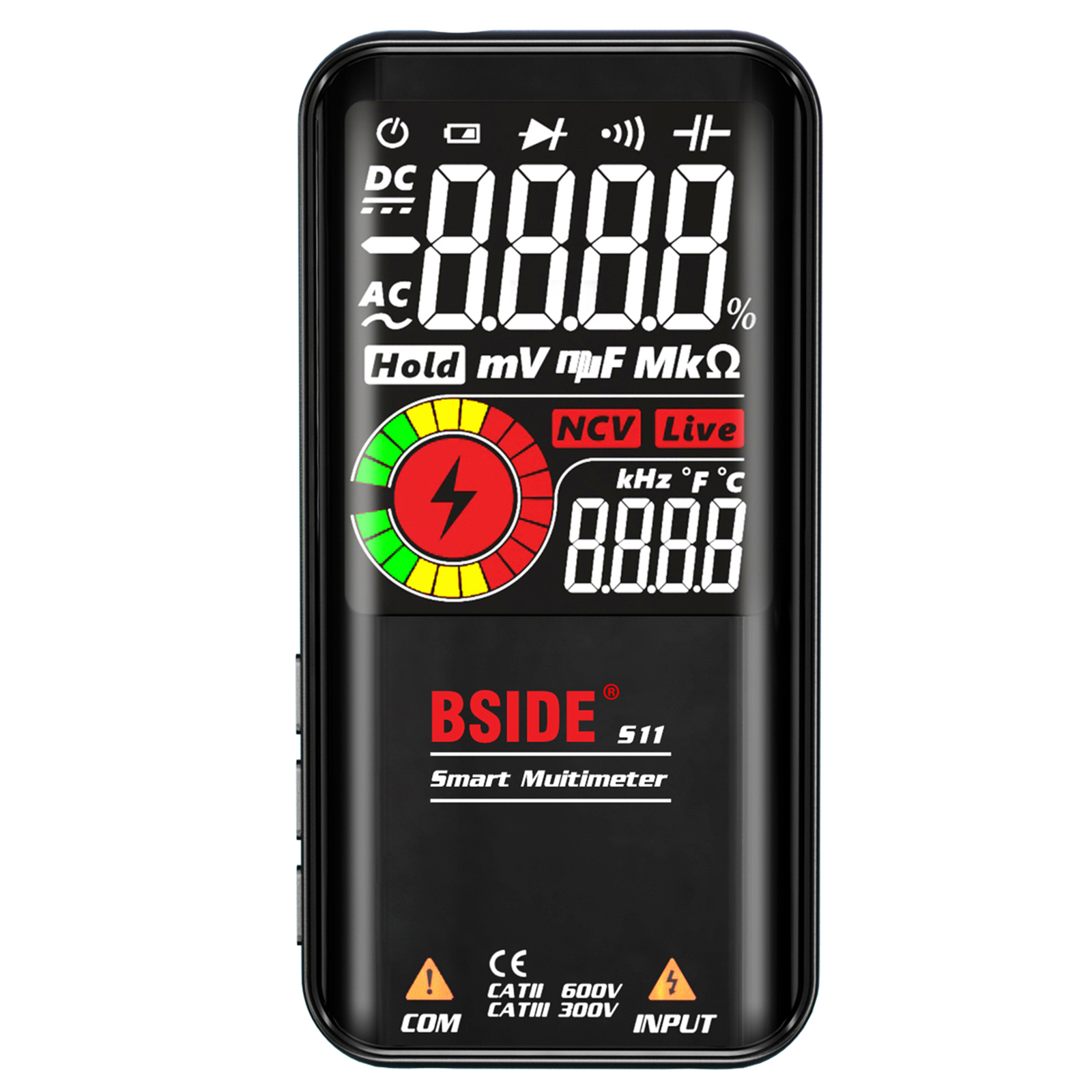 BSIDE S11 9999 Counts Multimeter Digital LCD Display Multimeter NCV E0A4