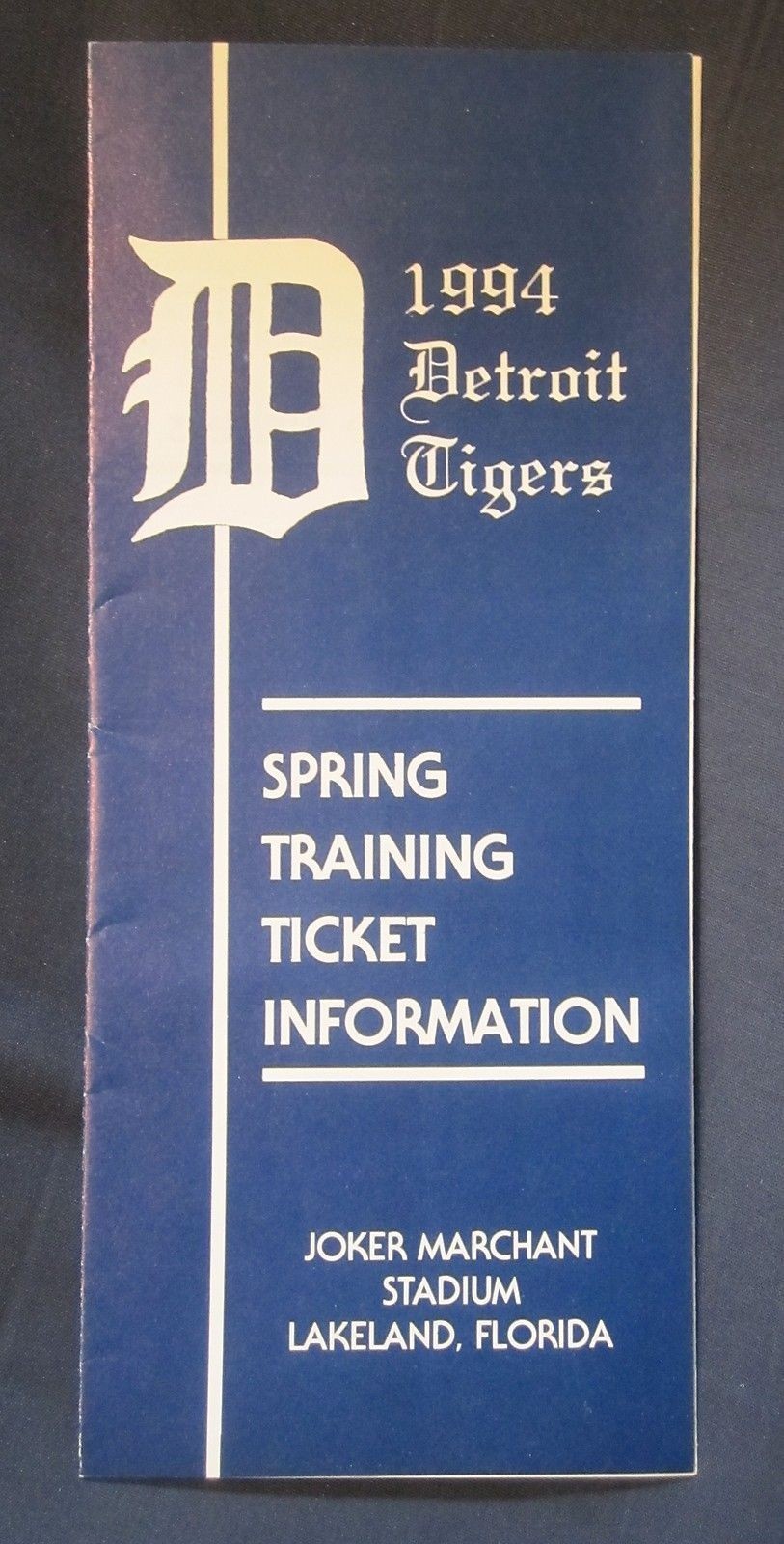 DETROIT TIGERS 1994  SPRING TRAINING TICKET INFORMATION BROCHURE SCHEDULE