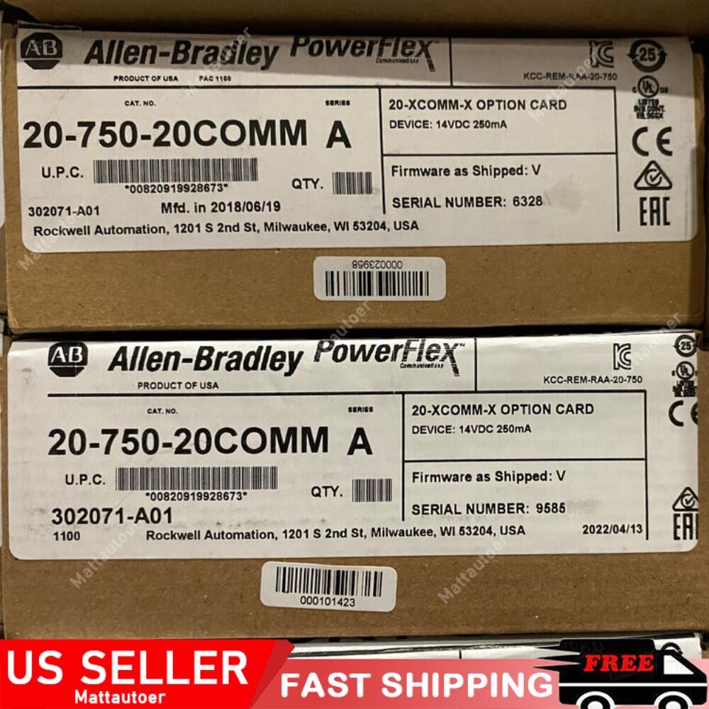 New AB 20-750-20COMM PowerFlex Inverter Communication Card US Free Tax
