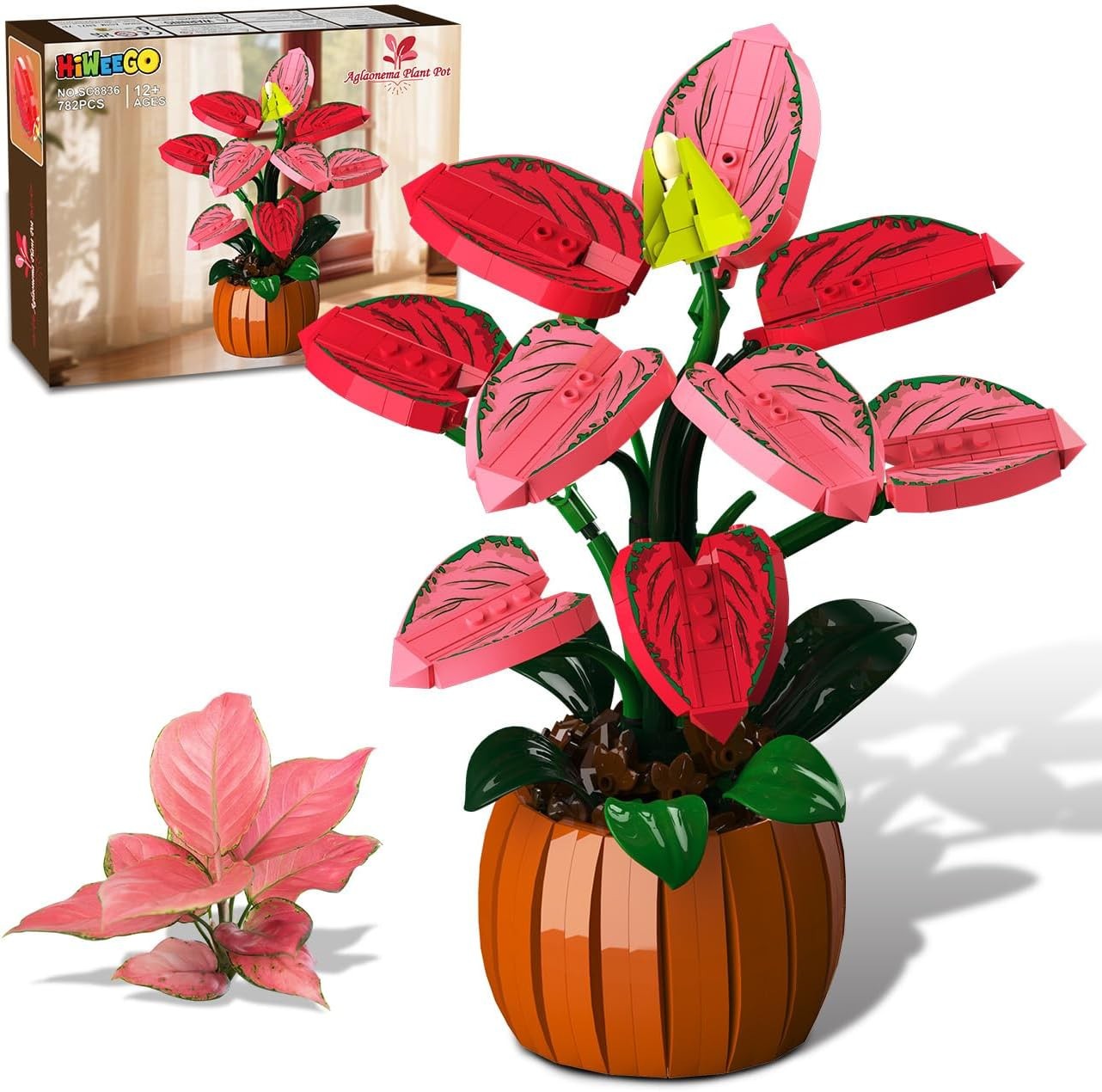 HiWEEGO Flowers Botanicals Bonsai Building Set for Women Adults Home Decors |...