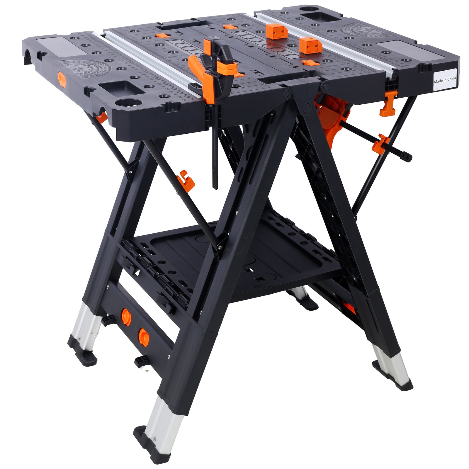 Portable Folding Work Table, 2-in-1 as Sawhorse & Workbench