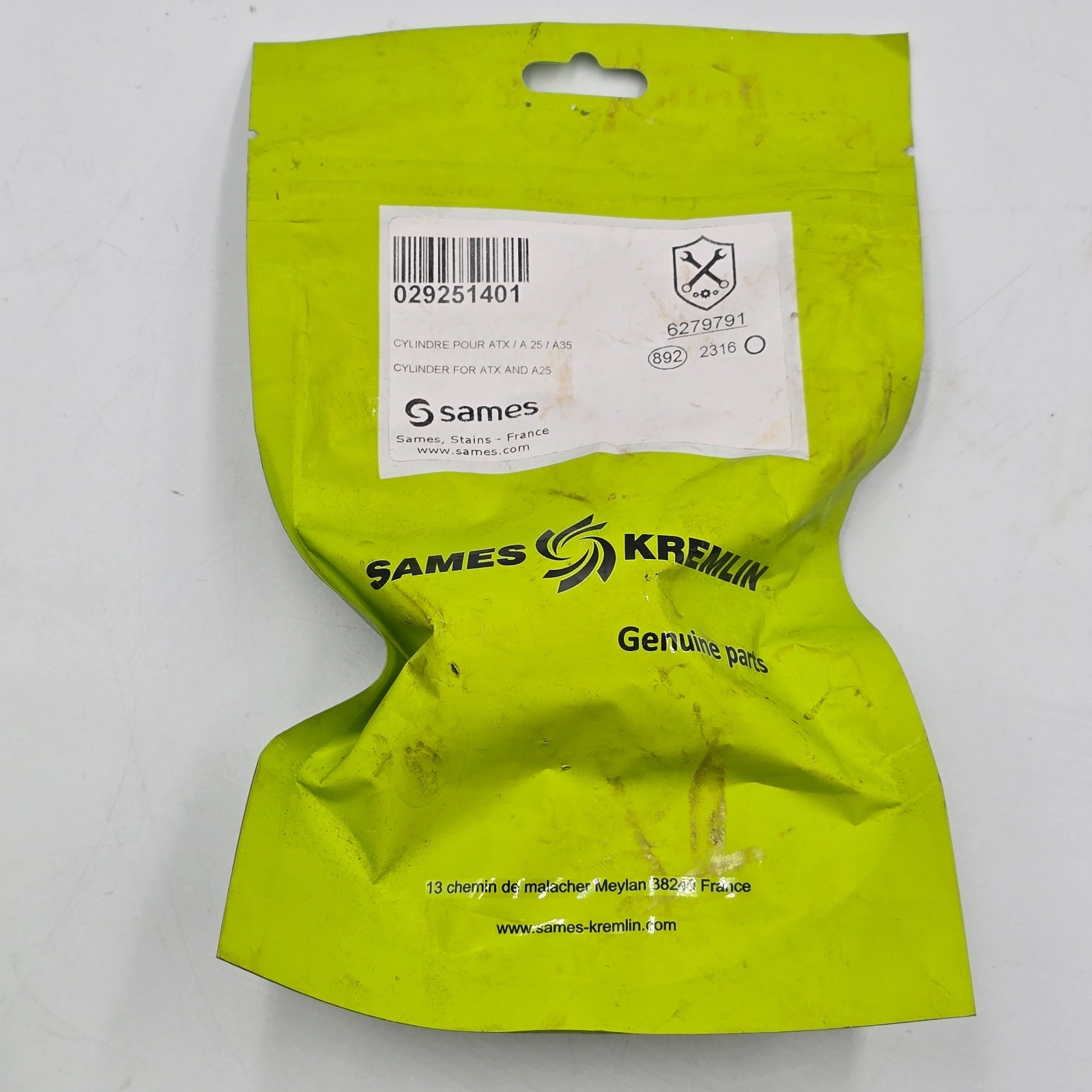 Sames Kremlin Cylinder for ATX & A25 Automatic Spray Guns 029-251-401 France NEW