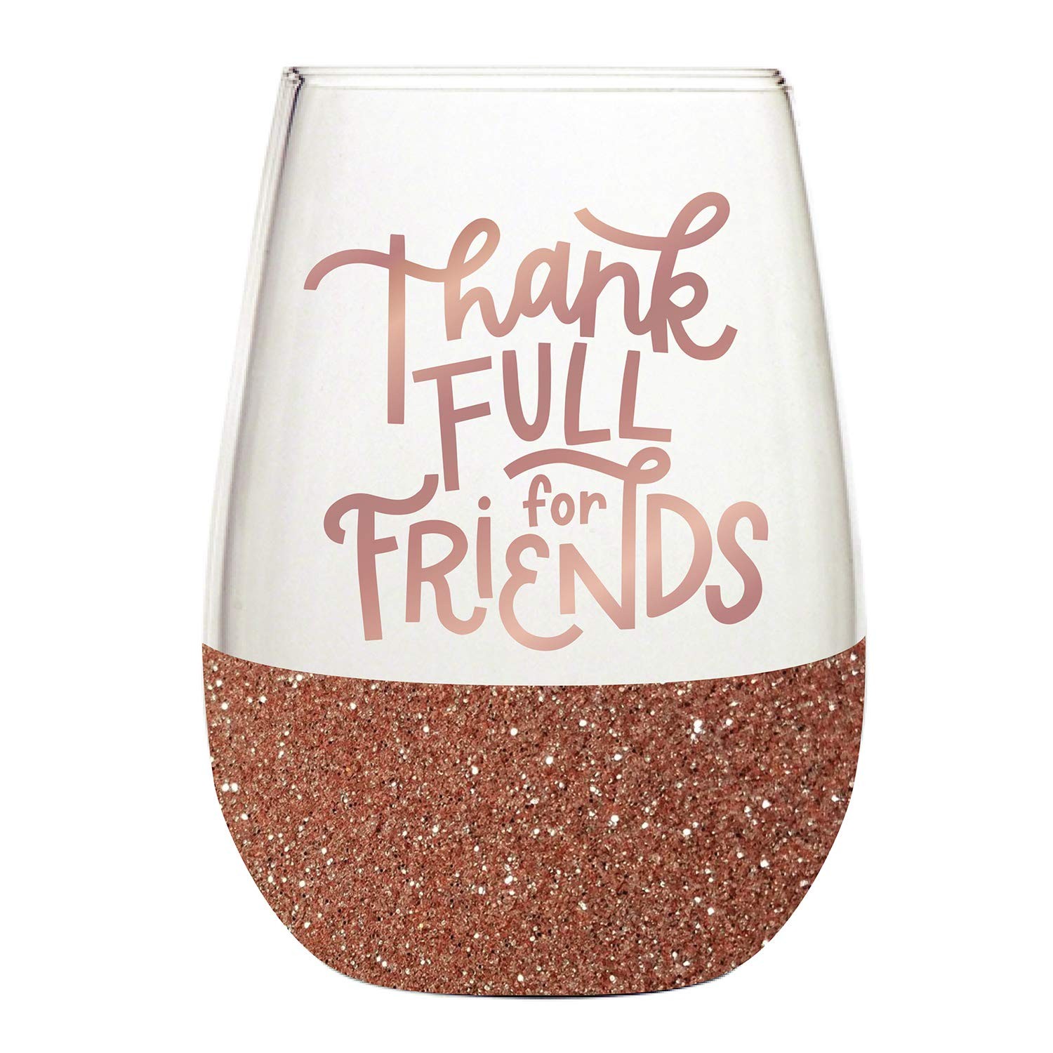 Slant Collections Fall Holiday Gifts Stemless Wine Glass Gold 5 inches x Family