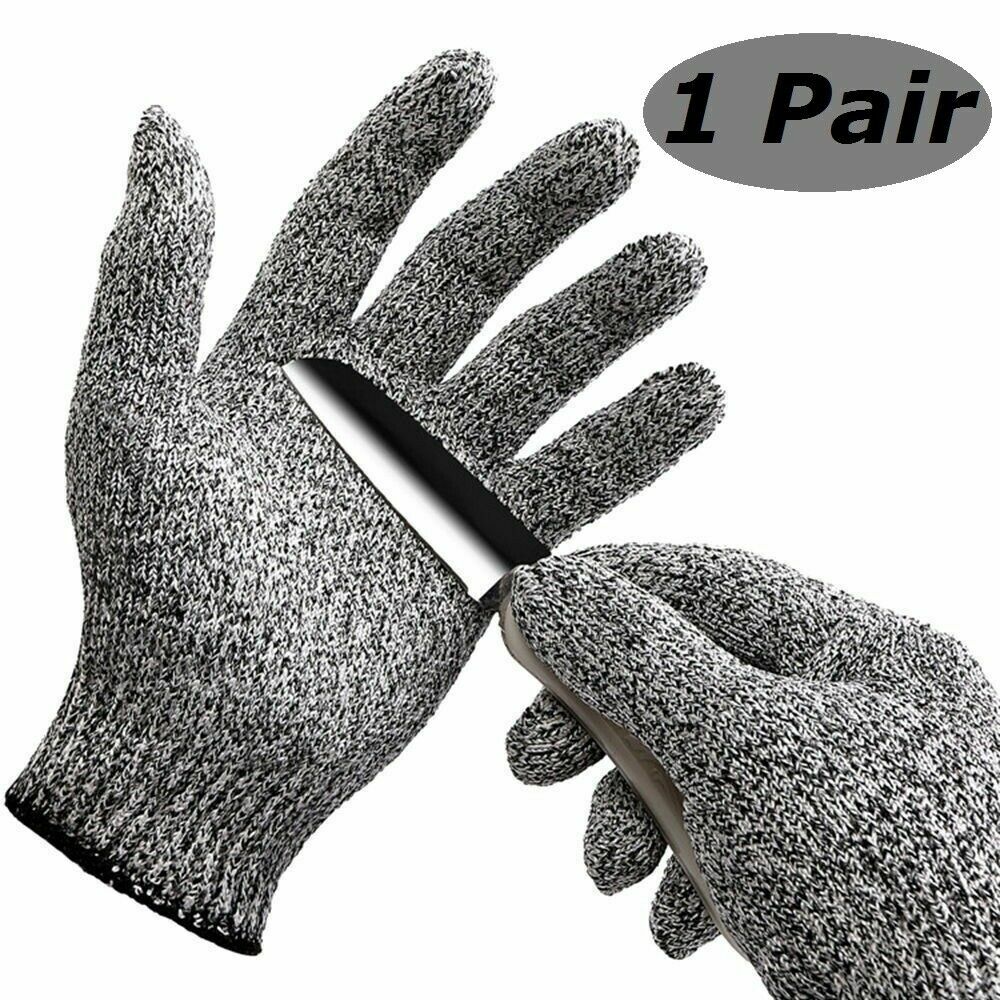 1 Pair Safety Cut Proof Stab Resistant Butcher Gloves Kitchen Level 5 Protection