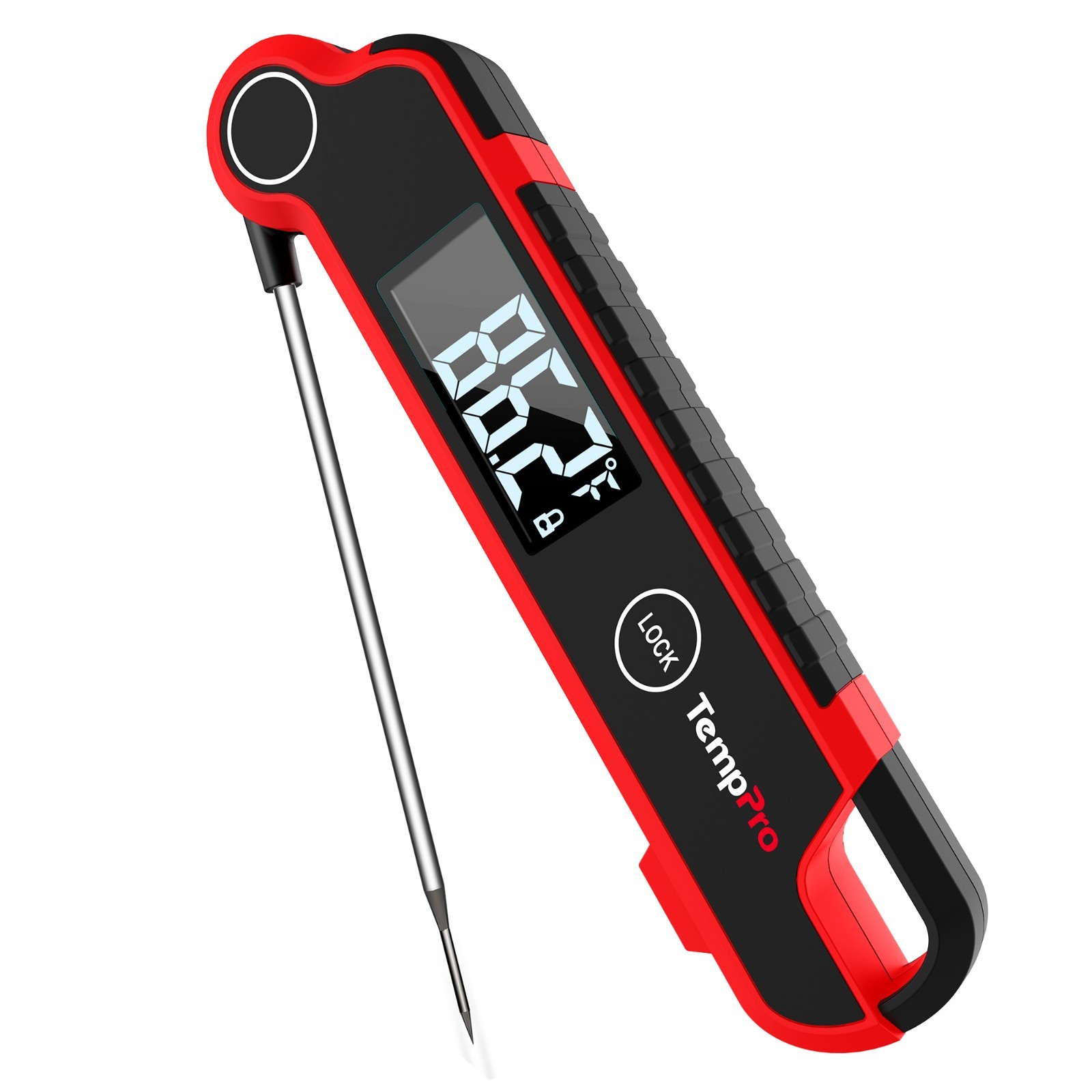 TempPro TP620 Instant Read Meat Thermometer 0.5s AutoRotating Waterproof Backlit