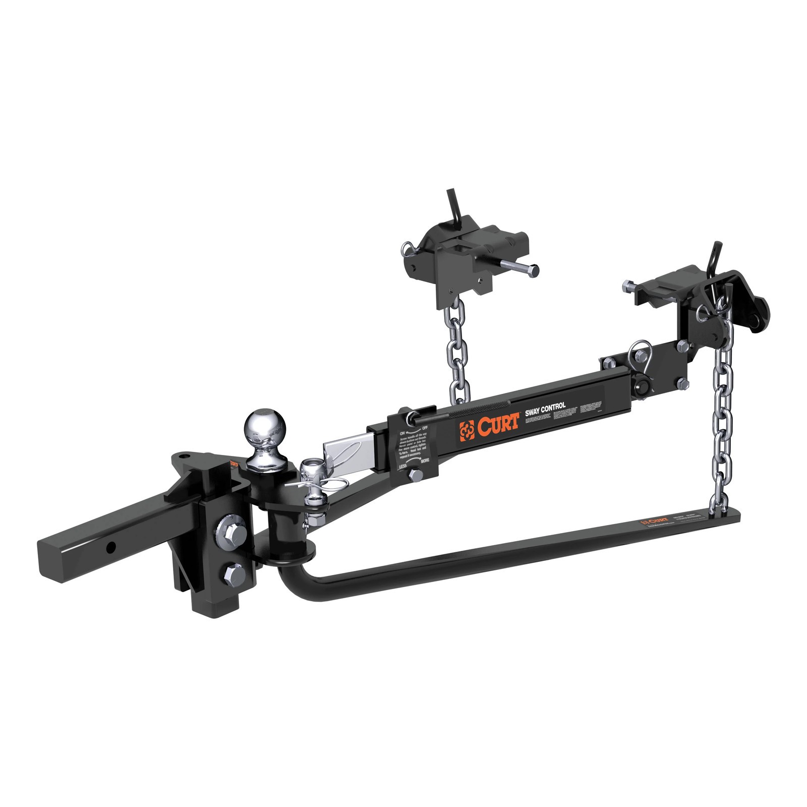 CURT Weight Distribution Hitch W/ Lubrication Trailer Sway Control 10-14K, 17063
