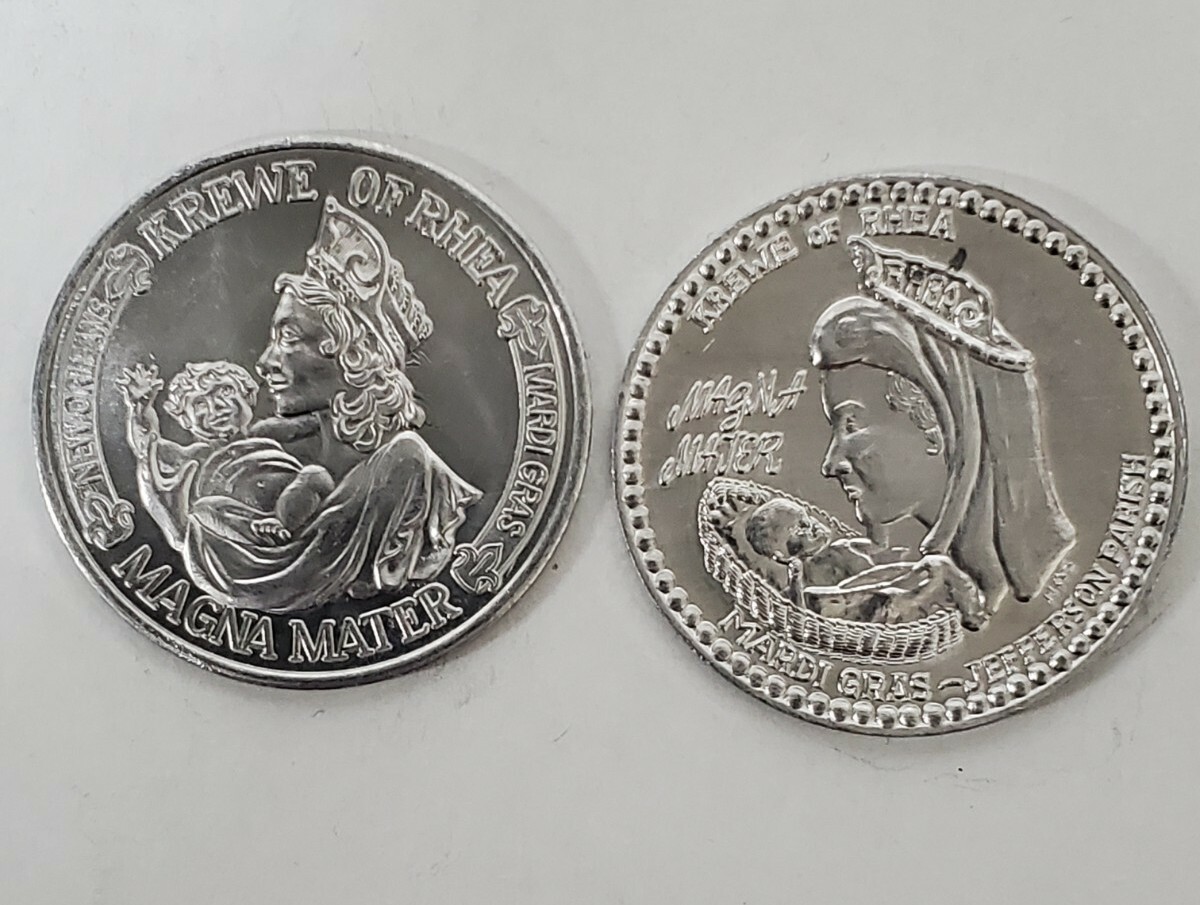 Krewe of Rhea Vintage MARDI GRAS TOKEN 74 Tell you a Story ~~78 Around the World