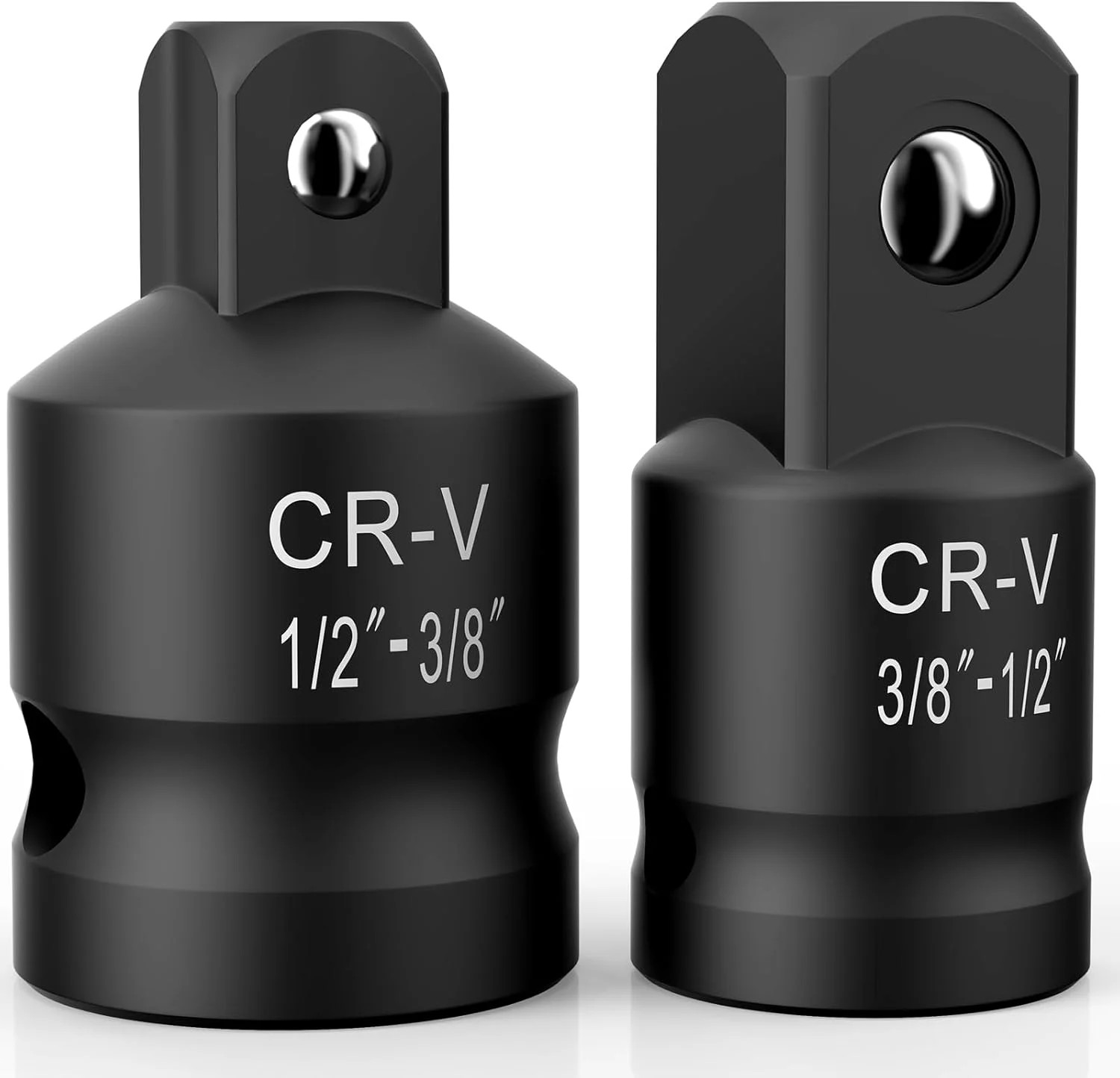 2PCS Impact Socket Adapter & Reducer Set, 1/2"F to 3/8"M & 3/8"F to 1/2"M | Impa