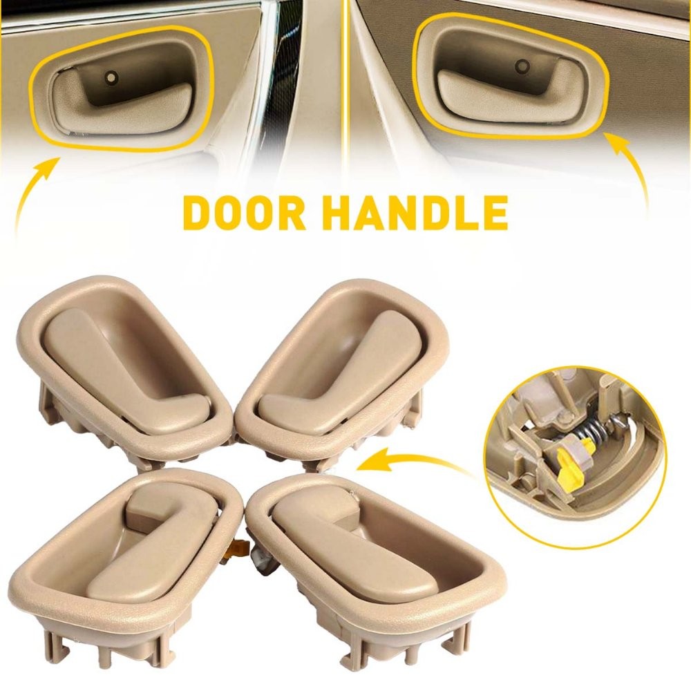Beige Inside Door Handles 2 Left 2 Right For 1998-2002 Toyota Corolla Prizm