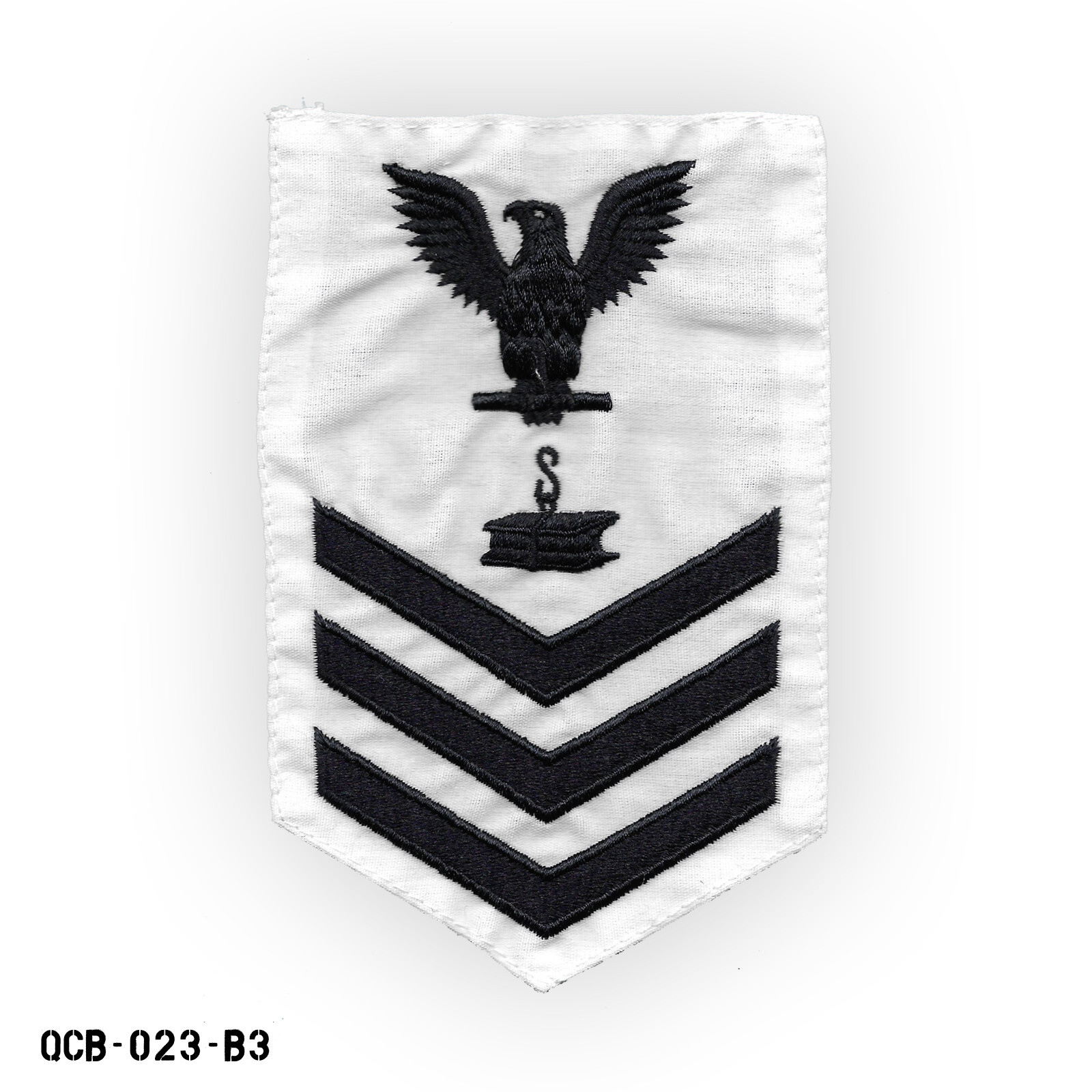US Navy PO1 Petty Officer First Class Steelworker ~ White Patch ~ Vanguard