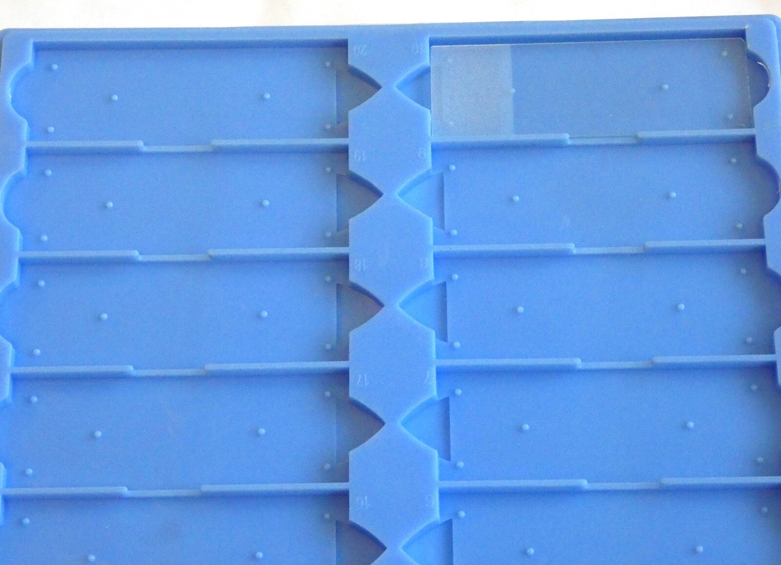 Microscope Slide Tray 20 Positions Horizontal Drying Storage of Prepared Slides