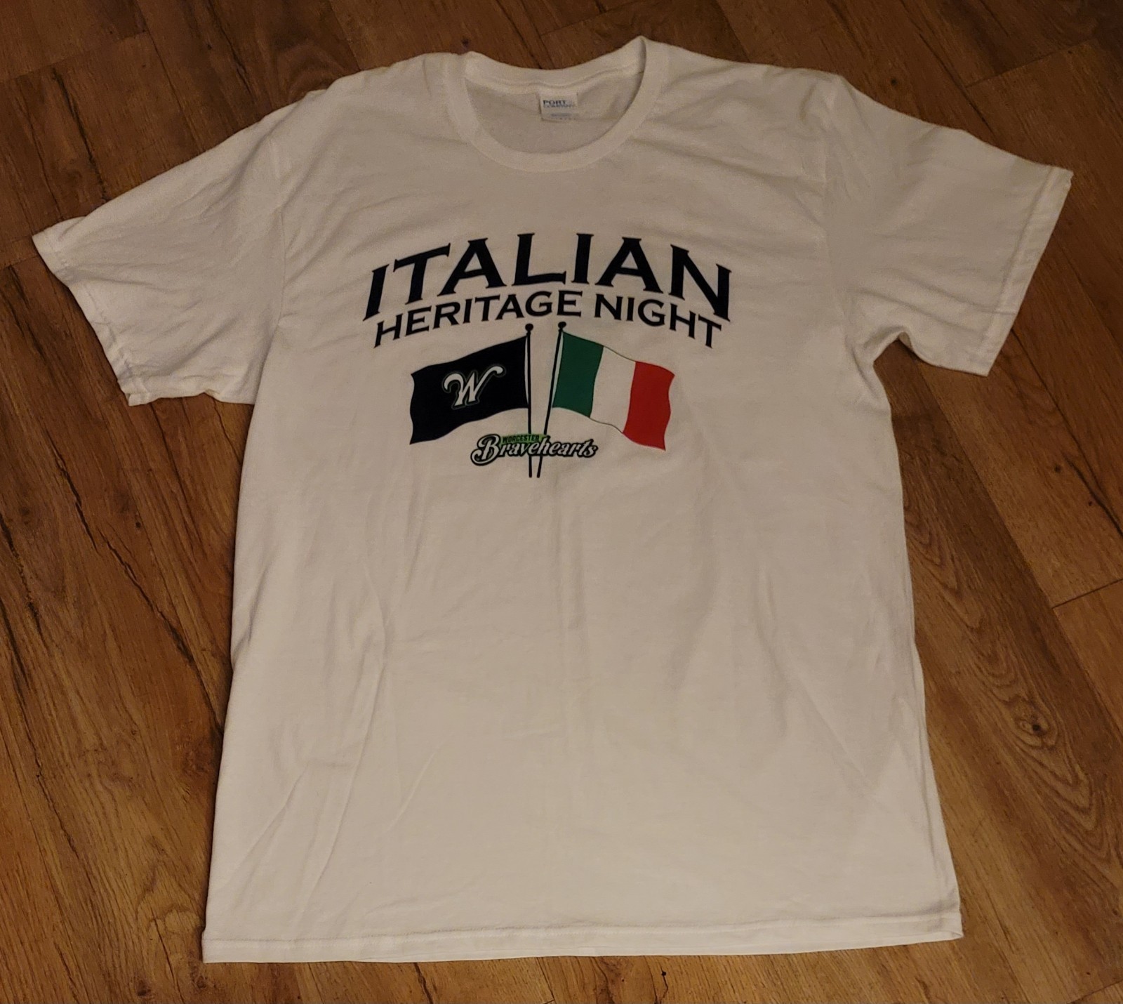 Worcester Bravehearts Italian Heritage Night T-Shirt men's size-Large New