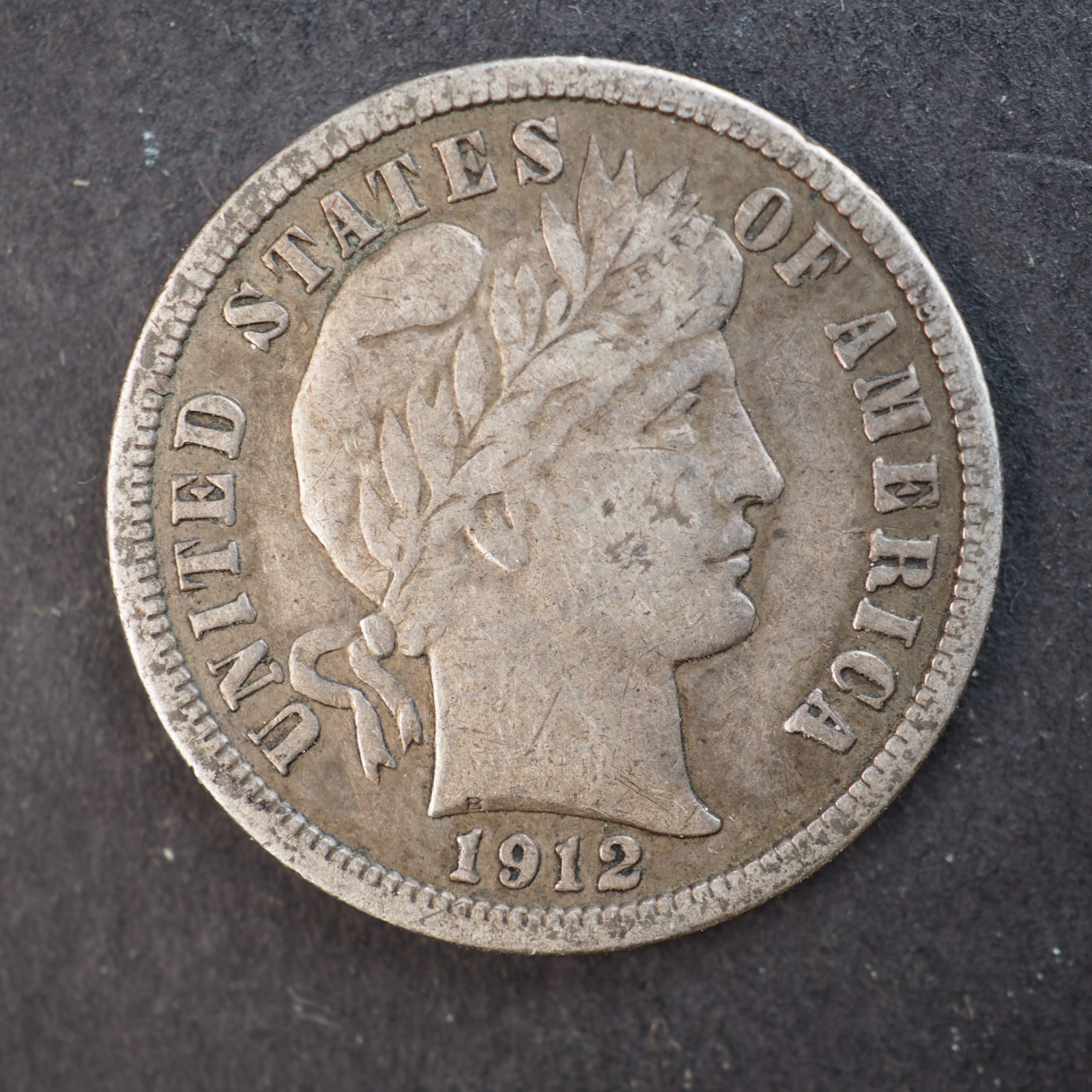 1912 *P* BARBER SILVER DIME ***NICE COIN!*** - FREE SHIPPING! C4435