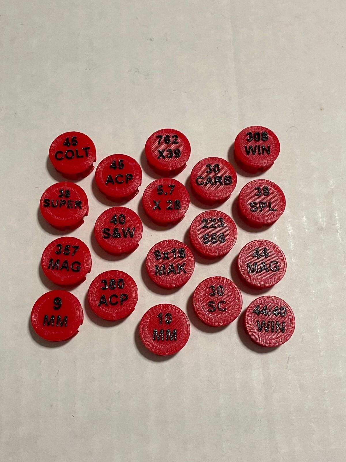 Lee Load Master Turret cradle, Turret Labels