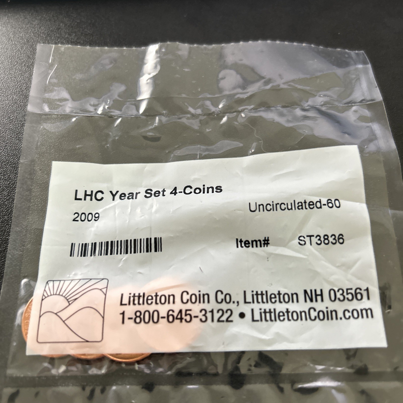 2009 Lincoln Cent LHC Year Set 4 Uncirculated Coins by Littleton Coin Company