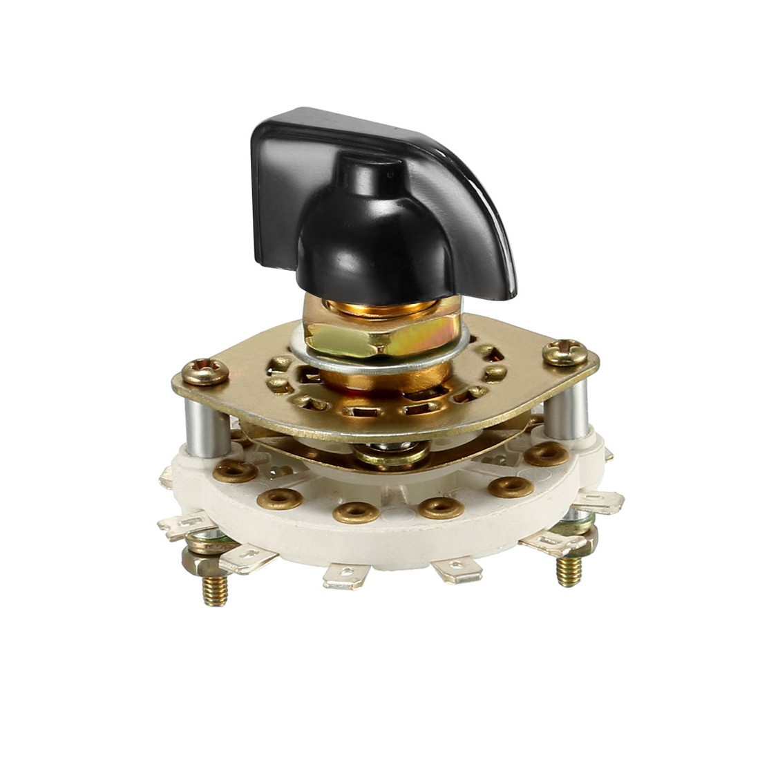 3P3T 3 Pole 3 Positions 1 Deck Band Channel Rotary Switch Selector w Knob