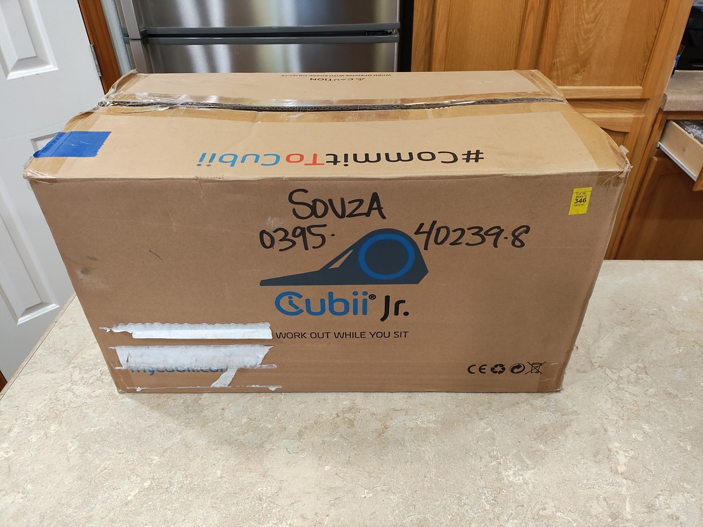 Cubii Jr. Elliptical Desk F3A2 Built in Display Monitor Turquoise New Open Box