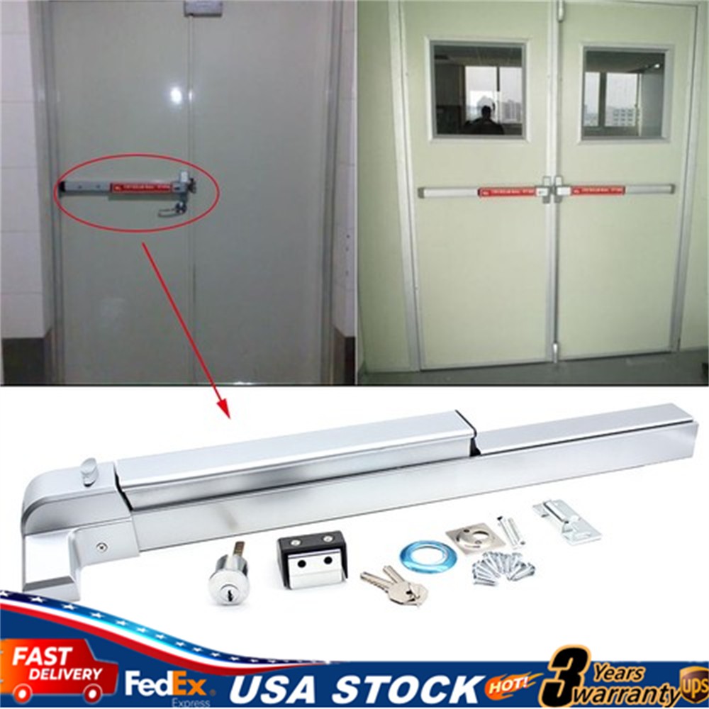 Door Push Bar Panic Heavy Duty Commercial Rim Exit Device Emergency Hardware New