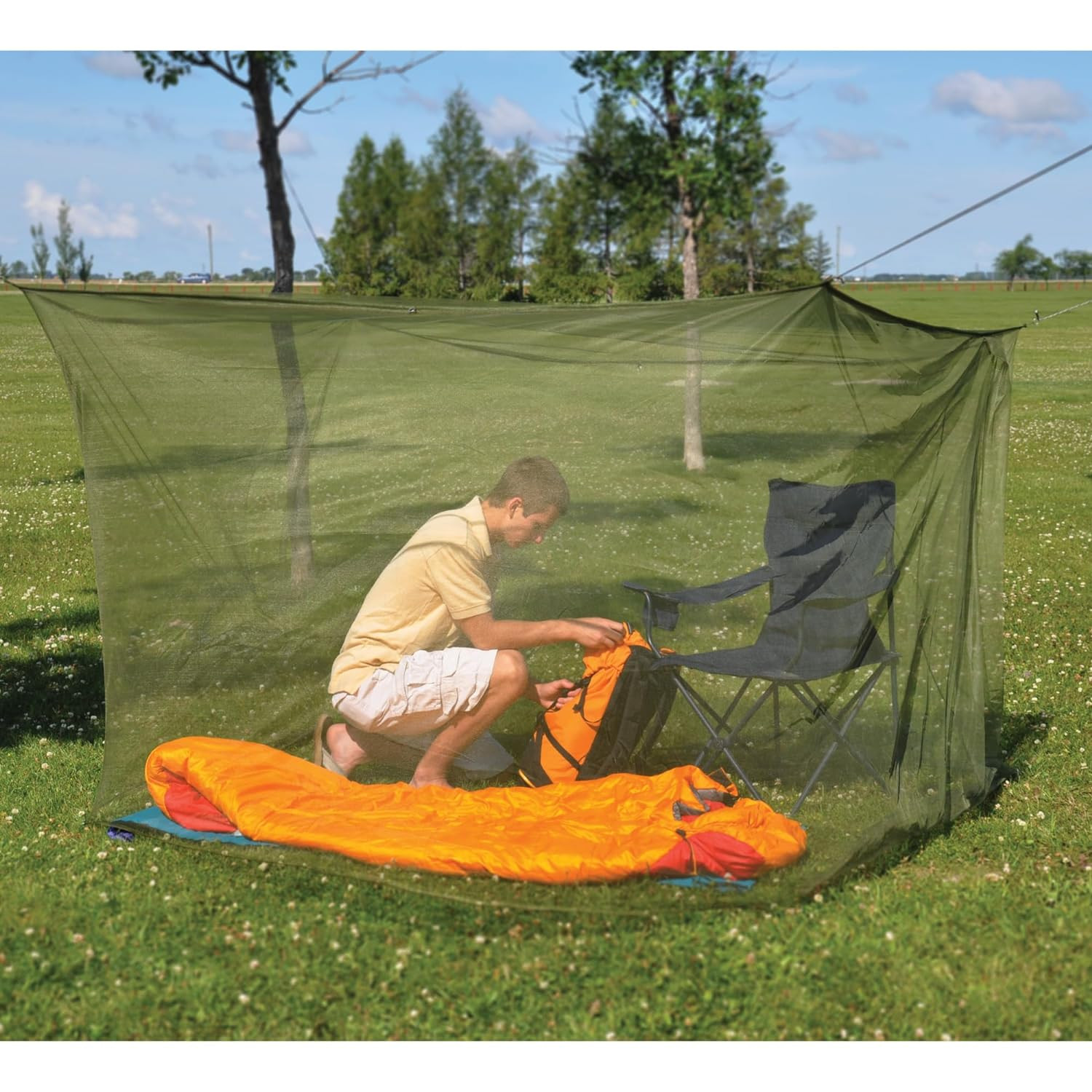 Mosquito Net, Backwoods, Olive Green, Double Wide / 240-Mesh (9765)