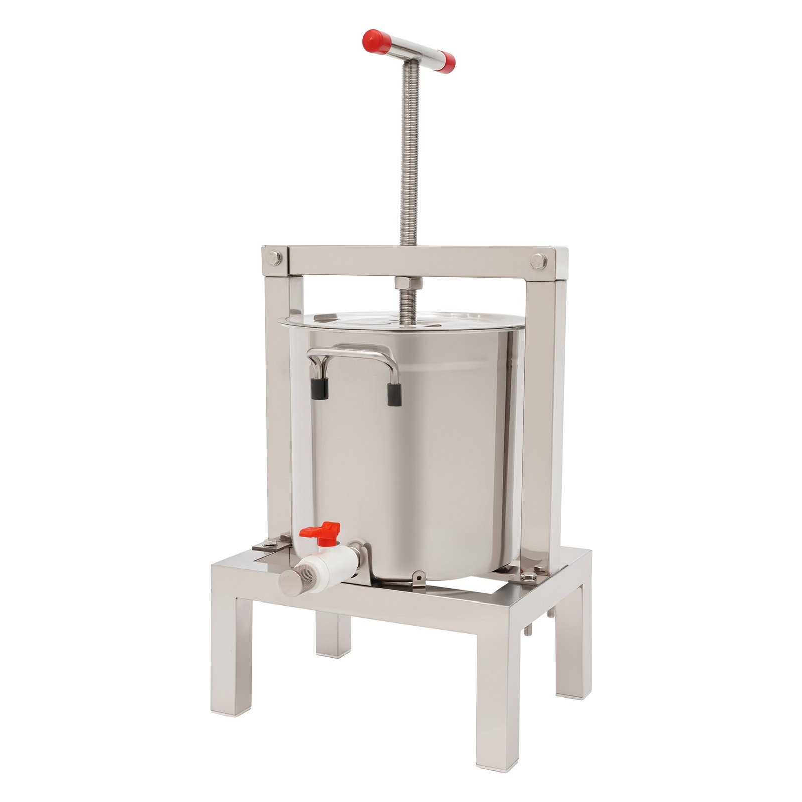 Manual Fruit Juicer Grape Wine Juice Maker Extractor 10L with Press Handle