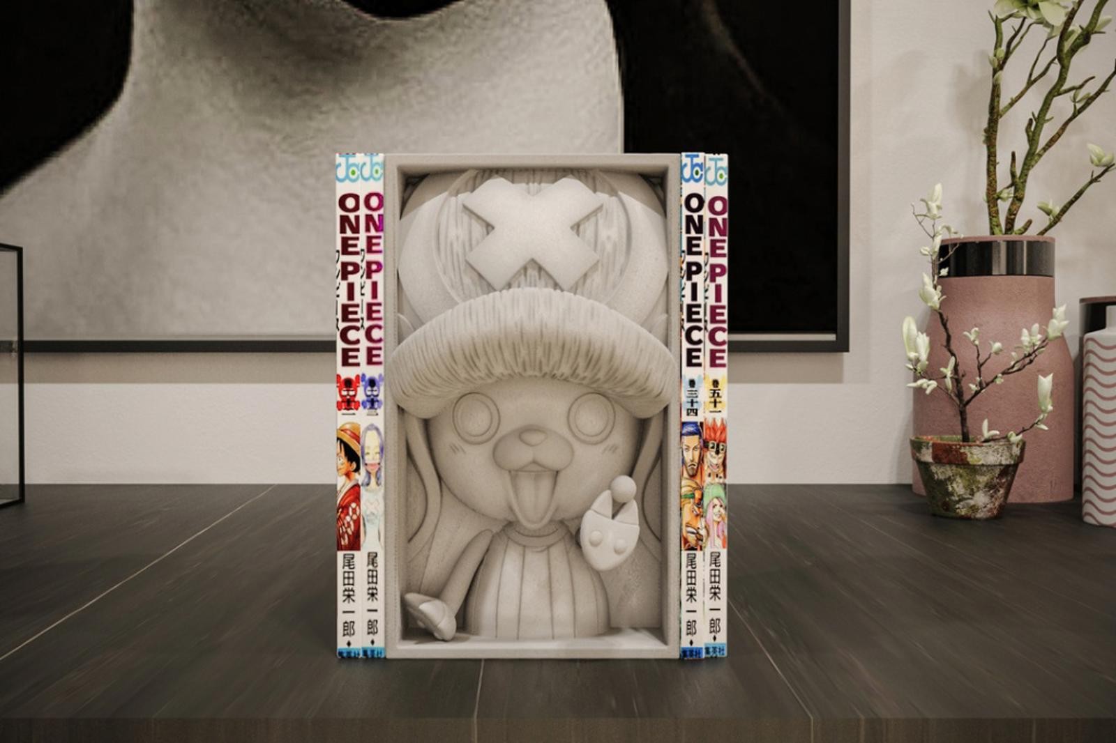 Tony Tony Chopper One Piece Manga Book Nook - Straw Hat Doctor Bookshelf Insert