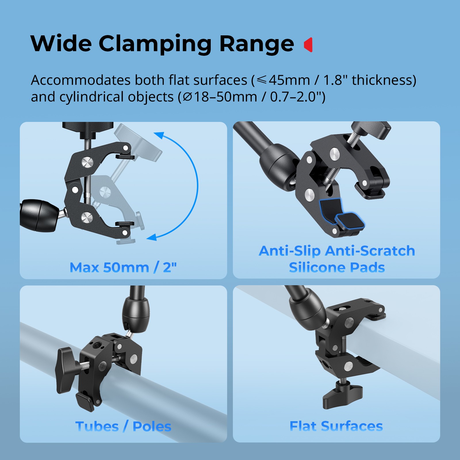 SmallRig Desktop Magic Arm Support with Crab-Shaped Clamp Kit for Smartphone