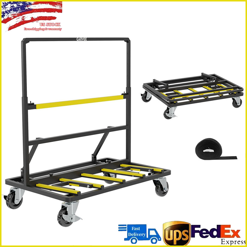 Drywall Cart Dolly w/ Swivel Casters 1800 LBS Capacity Foldable Panel Truck Cart