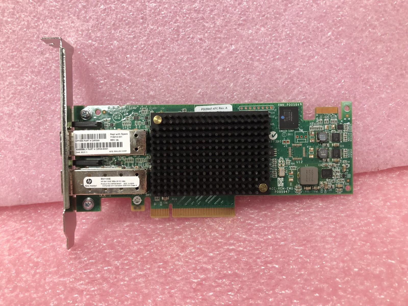 HP 719212-001 Store Fabric SN1100E 16Gb Dual Port Fiber Channel Host Long Bracke